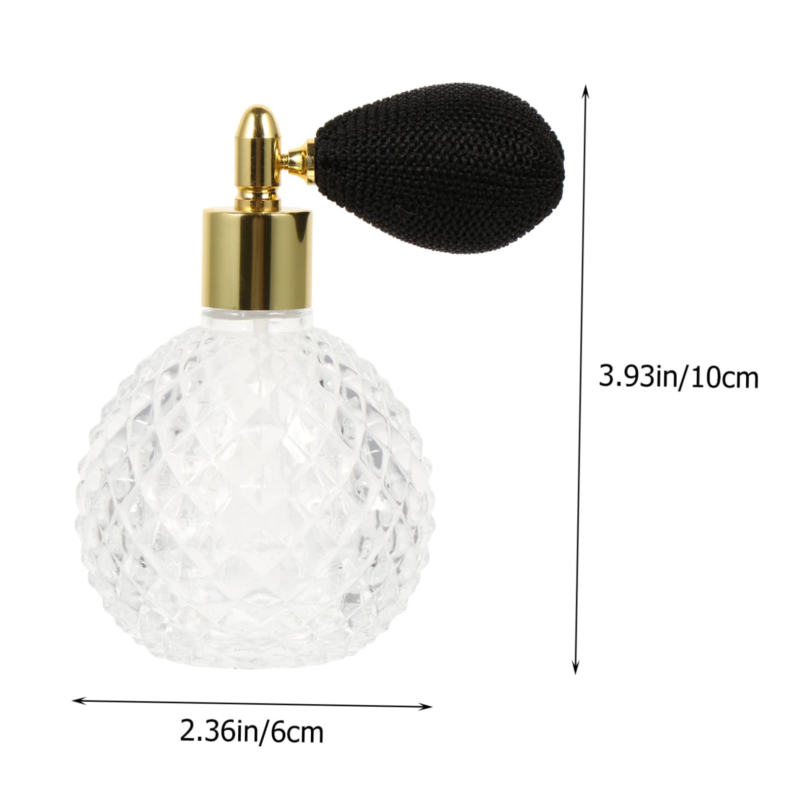 FOMIYES 1set Vintage Glass Perfume Atomizer Bottle Refillable Spray Container with Antique Design for Travel and Chic Home Decor