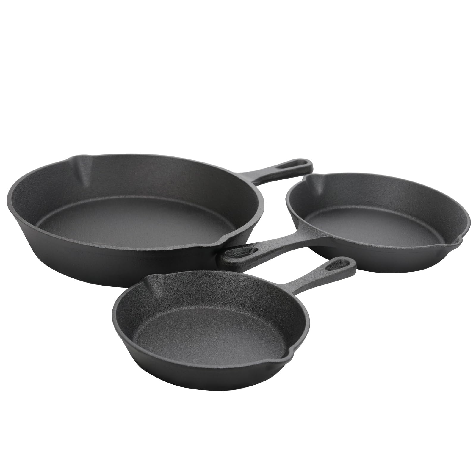 General Store Cast Iron Fry Pan Set, 3-Pc
