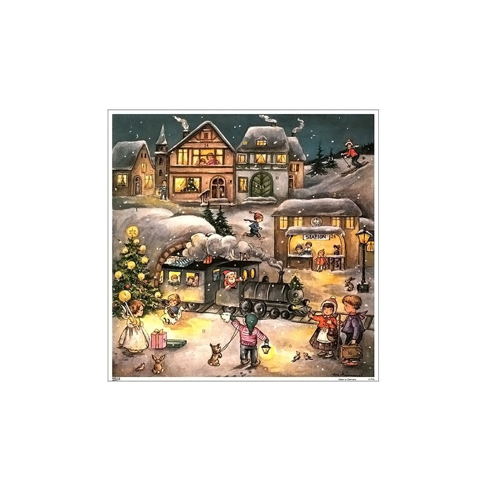 Alexander Taron 11715 Korsch Advent-Santa Train-11.75 H x 11.75 W x .1, Brown