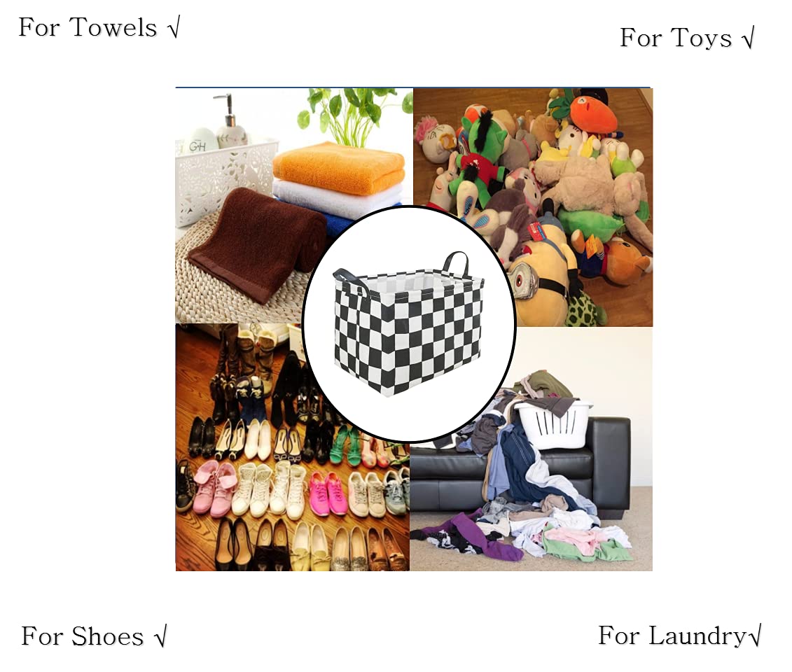 Maizmz Toy Box Boy Storage Basket Kids Waterproof Collapsible Rectangular Organizer Bin For Home/Dorm/Bedroom/Pet/Office/Closet/