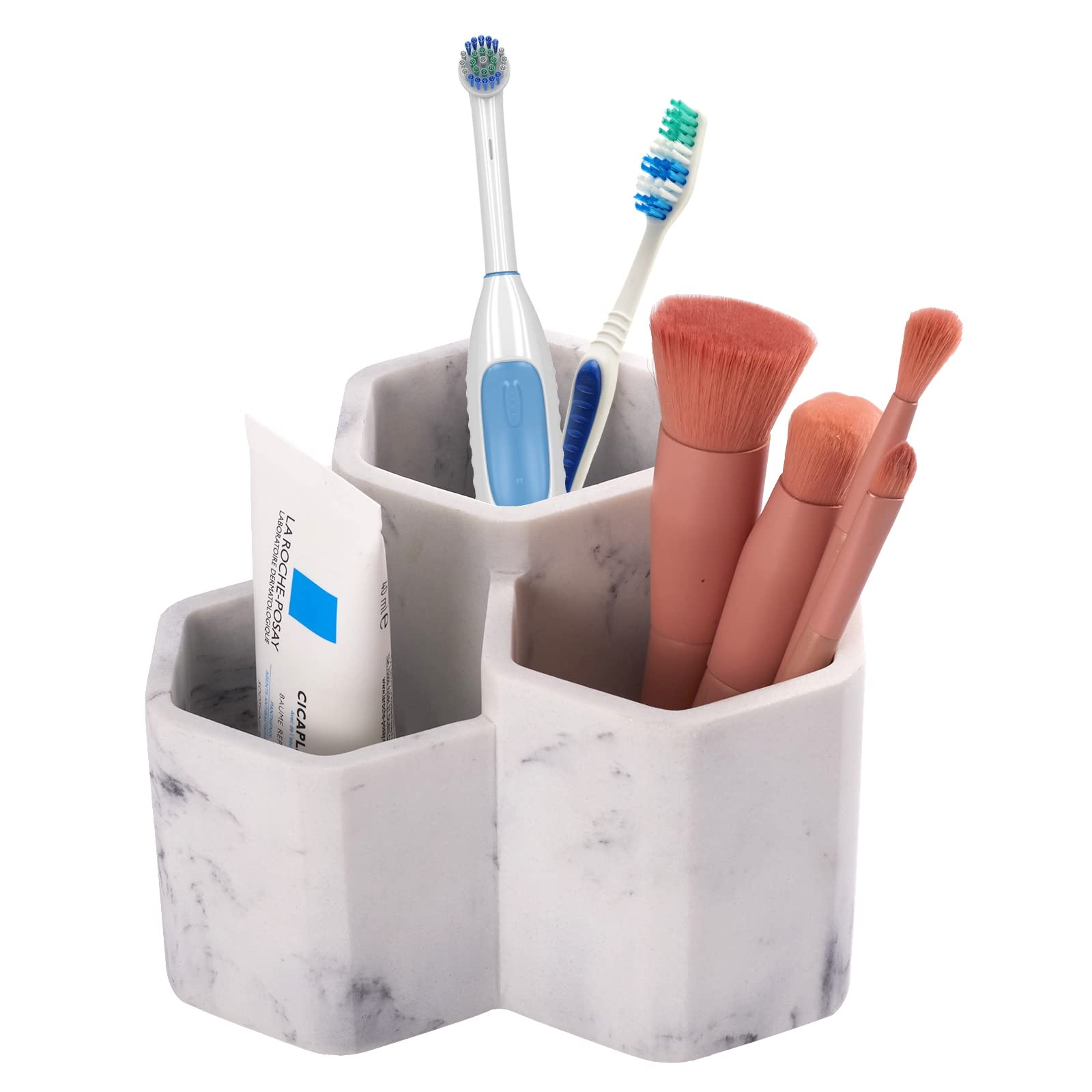 Szyrl Toothbrush Holder For Bathrooms Toothpaste Holder Stand Bathroom Organizer For Toothbrush Makeup Brushes Holder