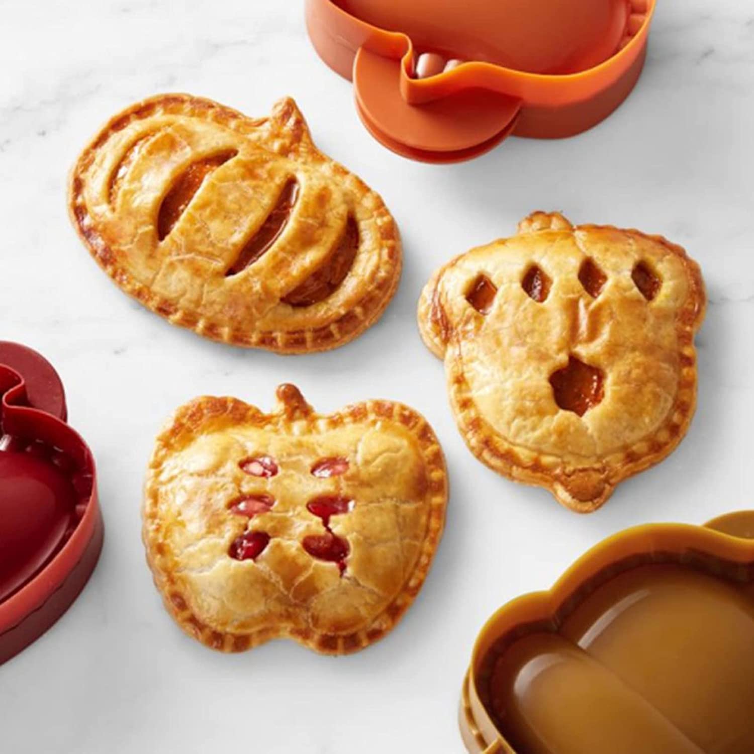 3 Pieces Dough Presser Pie Molds, Party Potluck Hand Pie Molds, Fall Apple Pumpkin And Acorn Shapes Mini Pocket Pie Maker