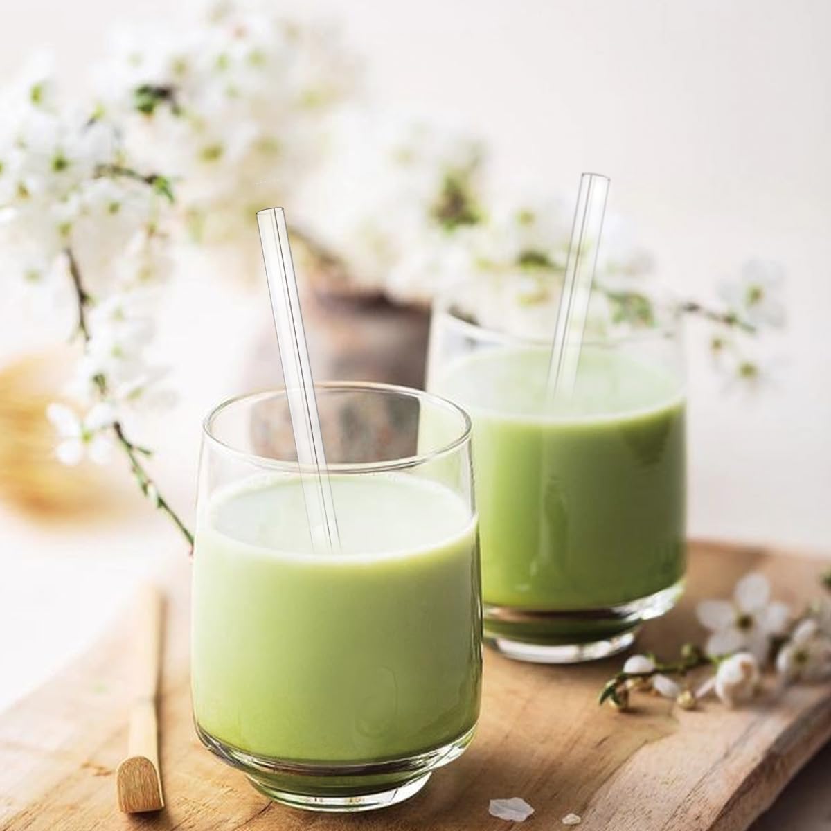 50 Reusable Clear Drinking Straws With Cleaning Brush,15Cm (6 In) Short Straws For Kids/Cocktails/Coffee/Juice, Bpa Free Dishwas