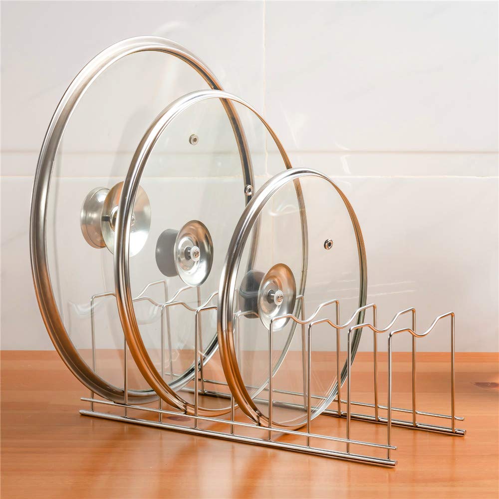 Sanno Pot Pan Lid Holder Organizer Pot Lid Rack Holder Suitable For Bakeware Dish Plate, Cutting Boards, Pots & Pans, Serving Tr