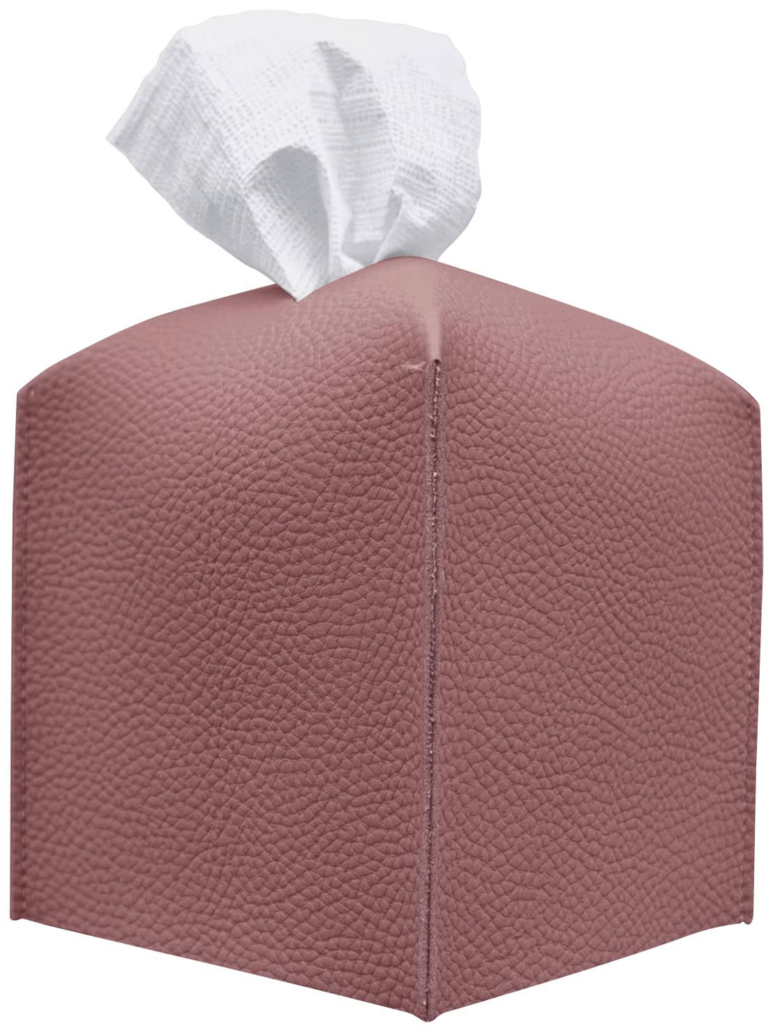 Carrotez Tissue Box Cover, [Refined] Modern Pu Leather Square Tissue Box Holder - Decorative Holder/Organizer For Bathroom Vanit