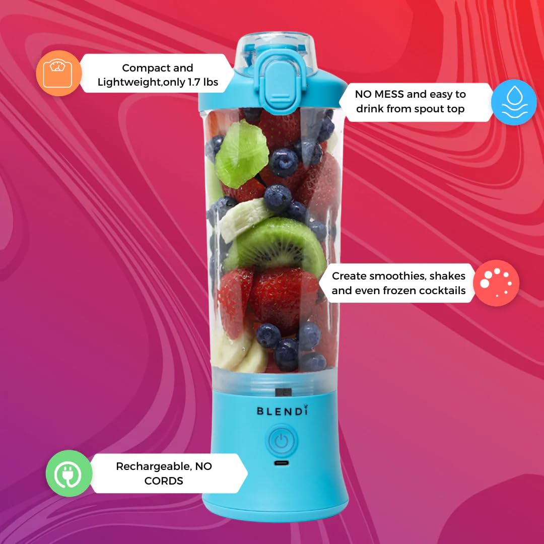 Blendi X - Large 24 Oz Bpa-Free Usb Rechargeable Personal Travel Blender -