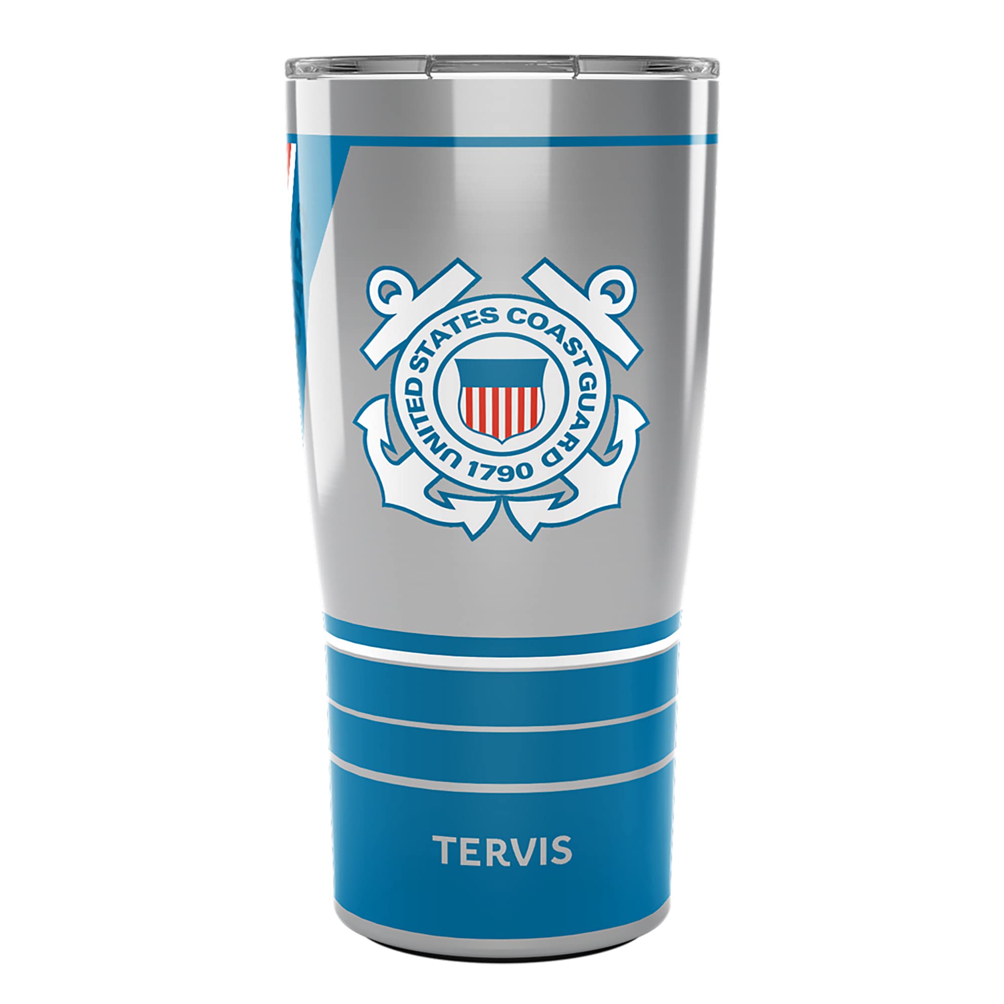 Tervis Traveler Coast Guard Forever Proud Triple Walled Insulated Tumbler Travel Cup Keeps Drinks Cold & Hot, 20oz, Stainless St