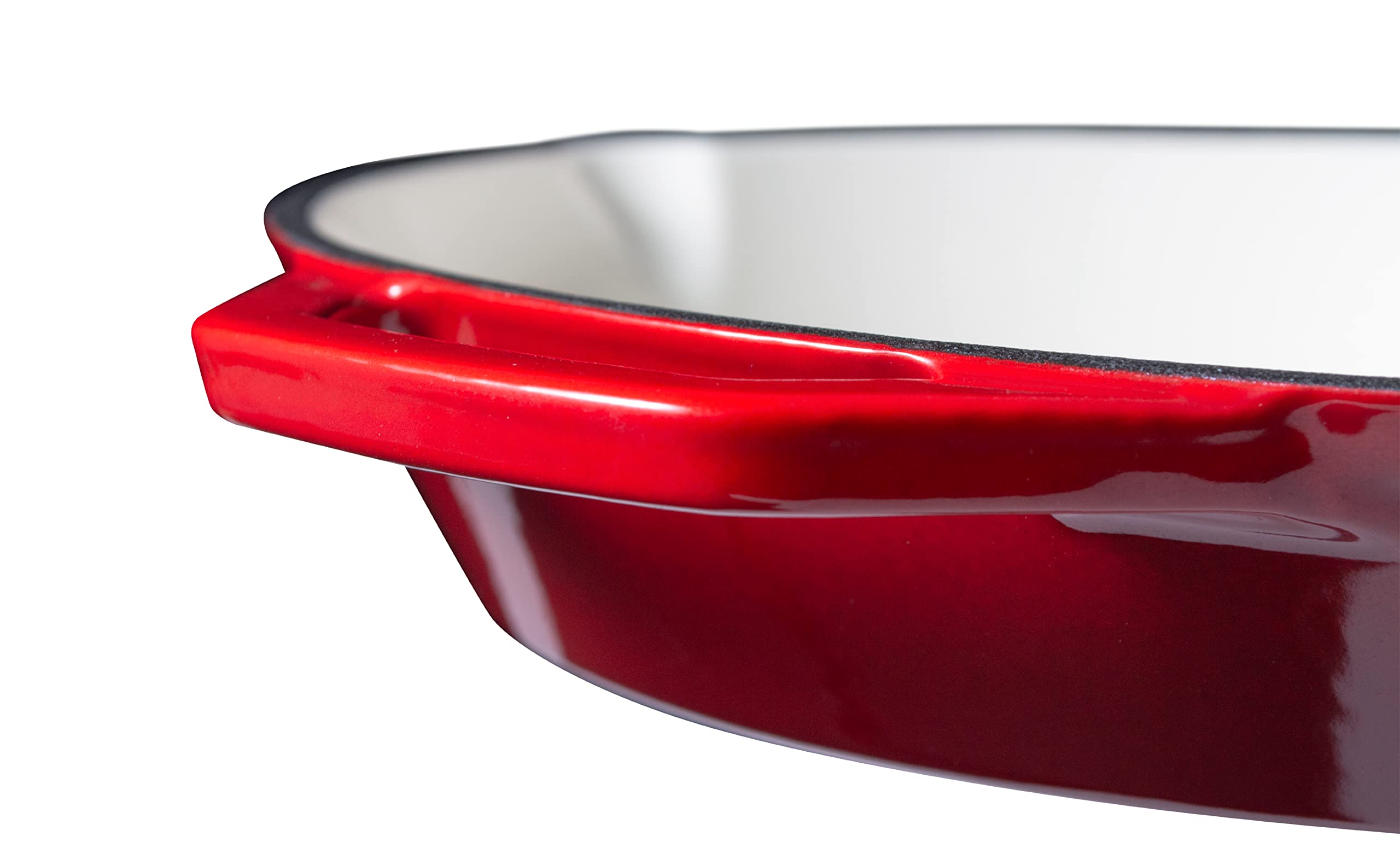 Eternal Living Enameled Cast Iron 10'' Skillet Fry Pan Red