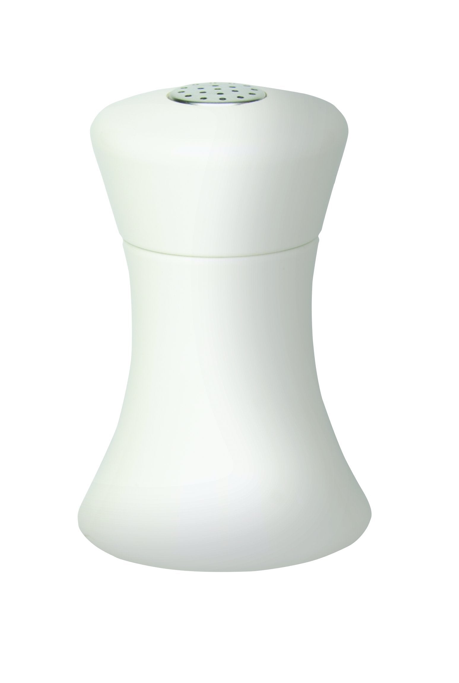 Fletchers' Mill Sierra Salt Shaker, White - 4 Inch, Adjustable Coarseness Fine To Coarse, Made In U.S.A.