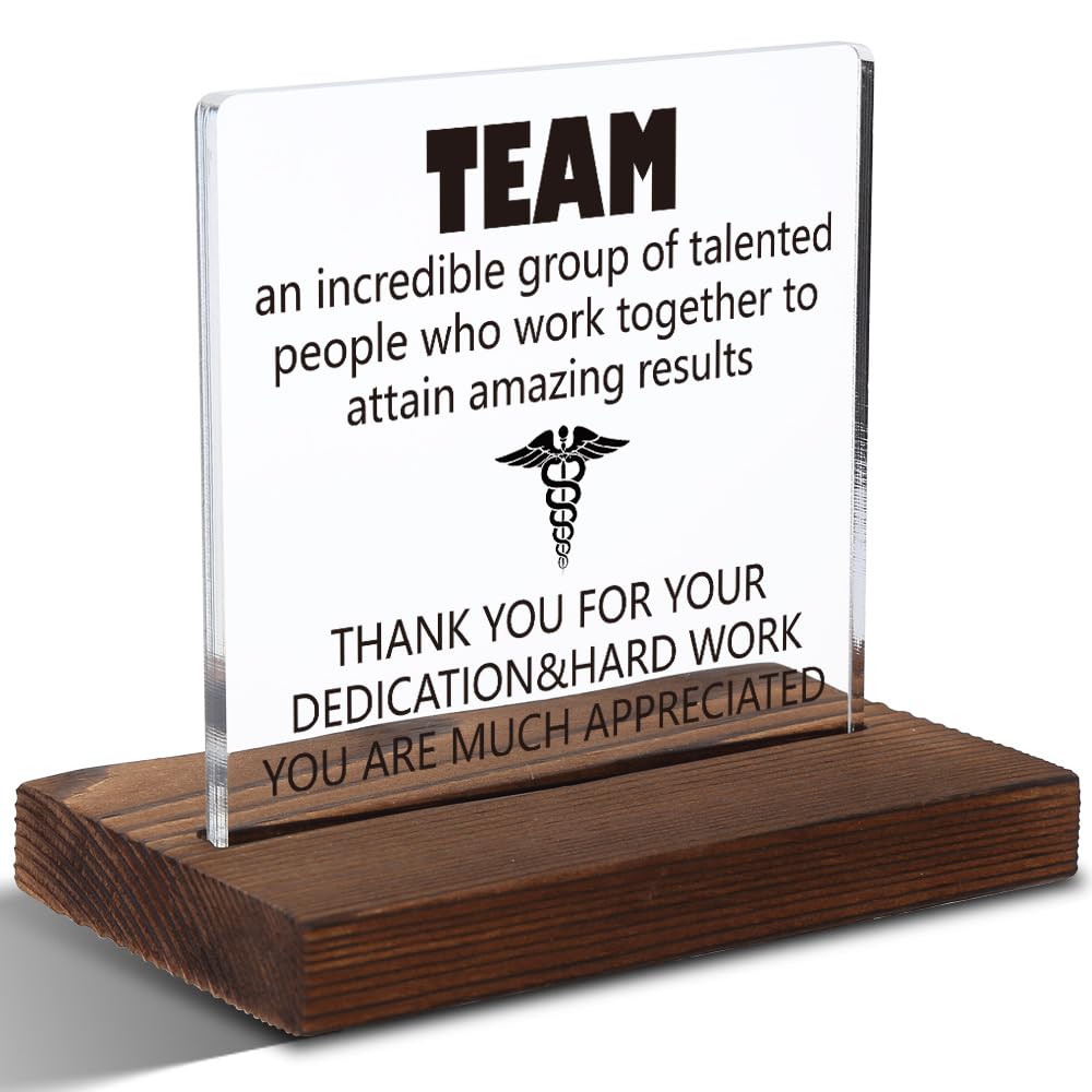 Team Gifts for Doctors, Appreciation Gifts for Doctors, Medical School Graduation Gifts, Modern Acrylic Desk Plaque with Inspira