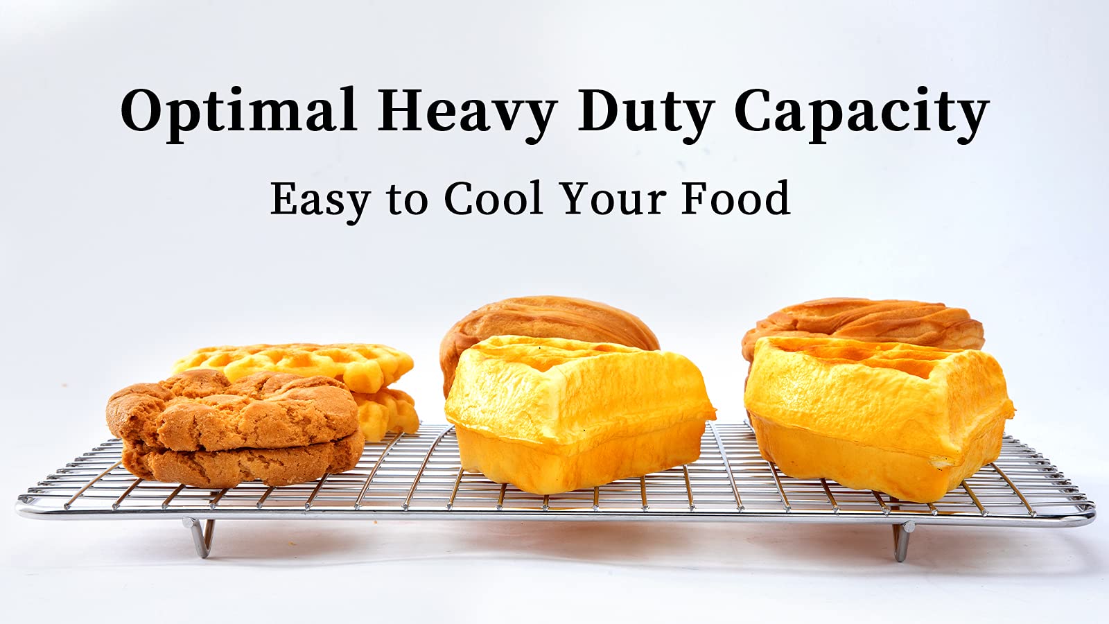 Aisoso Cooling Rack For Baking, Baking Rack With 18/8 Stainless Steel Bold Grid Wire, Multi Use Oven Rack Fit Quarter Sheet Pan,