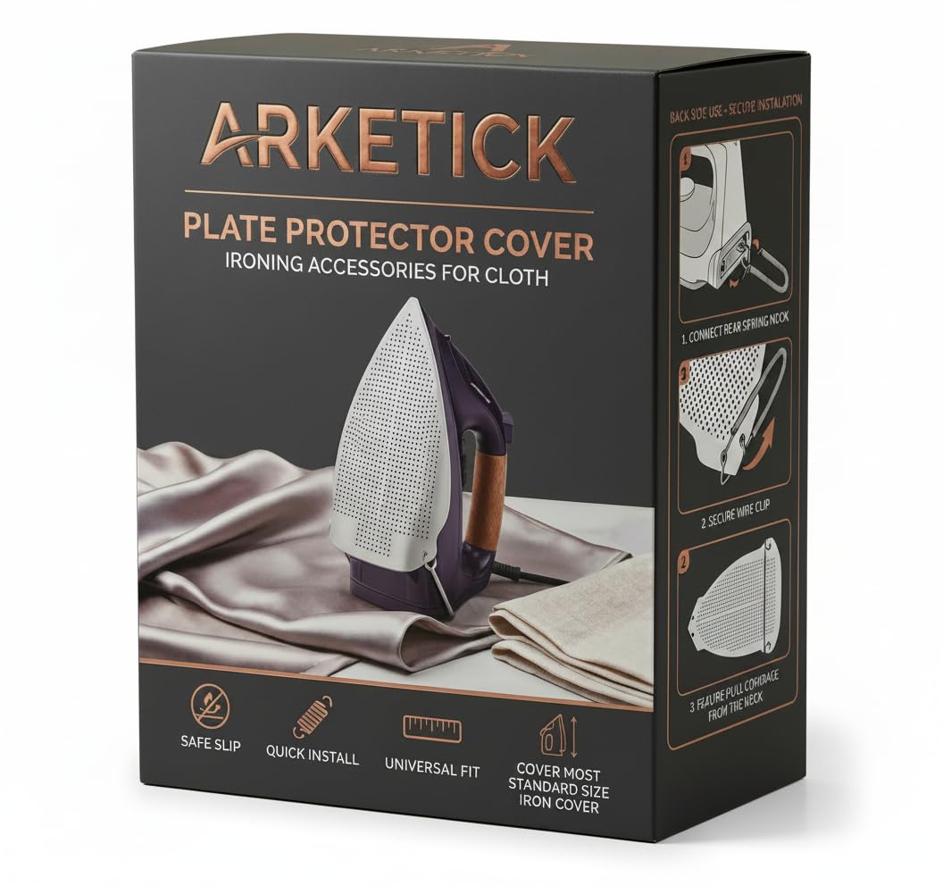 Arketick Steam Iron Teflon Shoe Cover | NonStick Heat Resistant Iron Soleplate Cover | Plate Protector Cover Ironing Accessorie