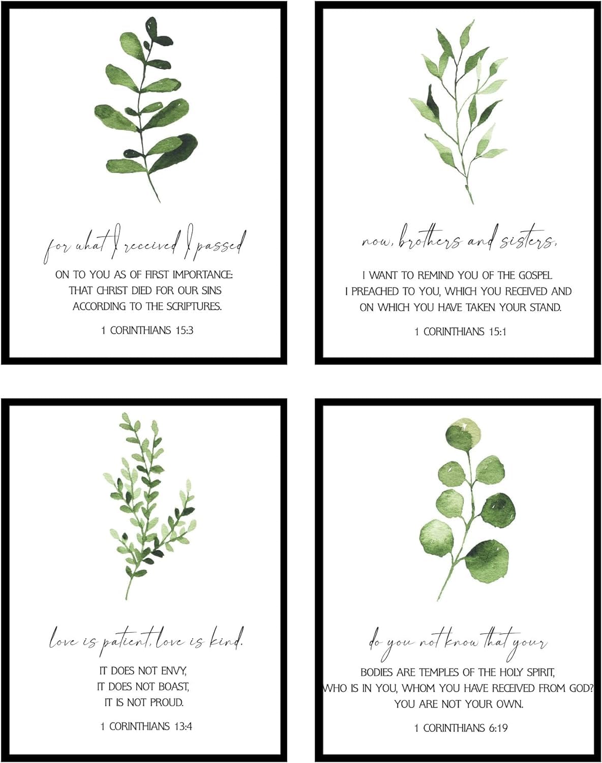 Insire 1 Corinthians 13 Wall Art, Bible Art, Corinthians 13 Sign, Bible Verse Art, Christian Poster, Scripture Art, Bible Verse