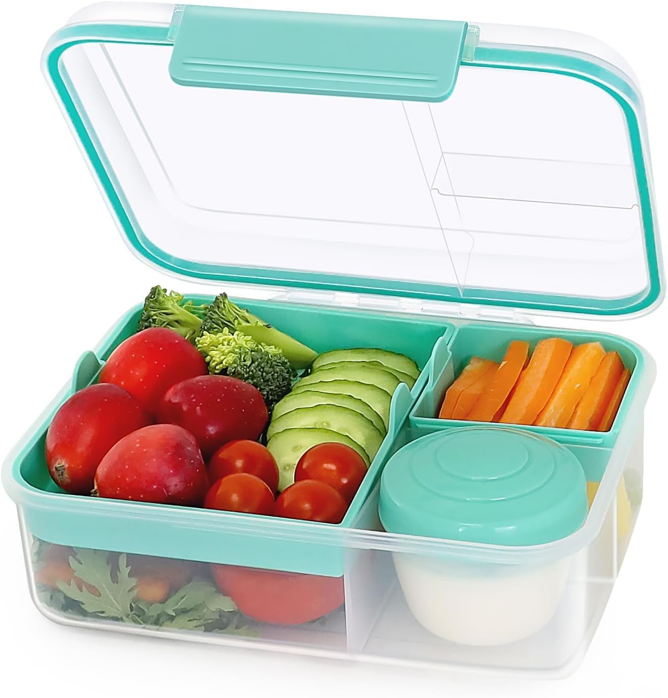 Jumix LeakProof Salad & Bento Box With Compartments  Includes Sauce Container, Food Storage Container FreshKeeping Box, Suita