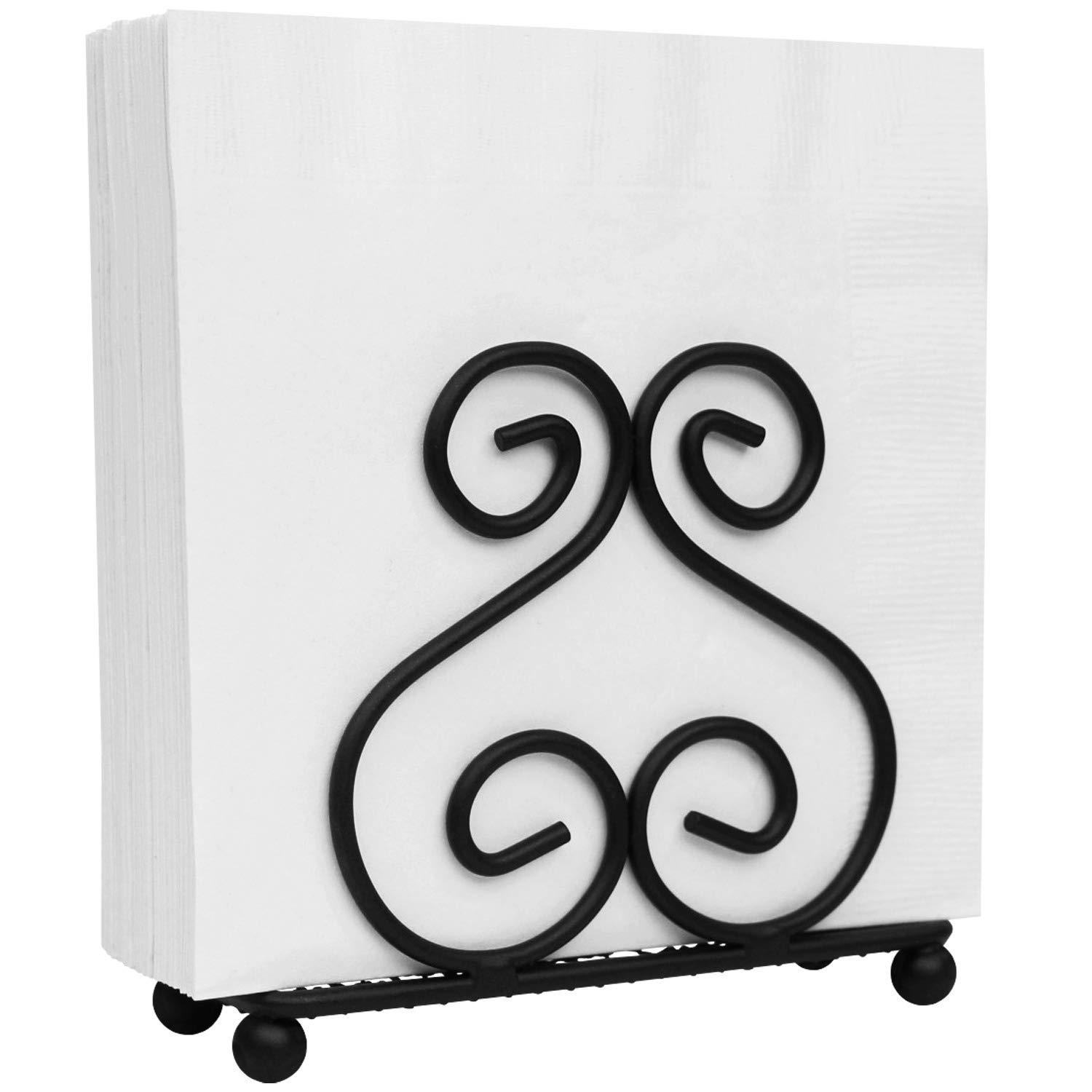 Blue Donuts Scroll Collection Napkin Holder - Napkin Holders For Tables, Farmhouse Napkins Holder, Dining Table Napkin Holders F