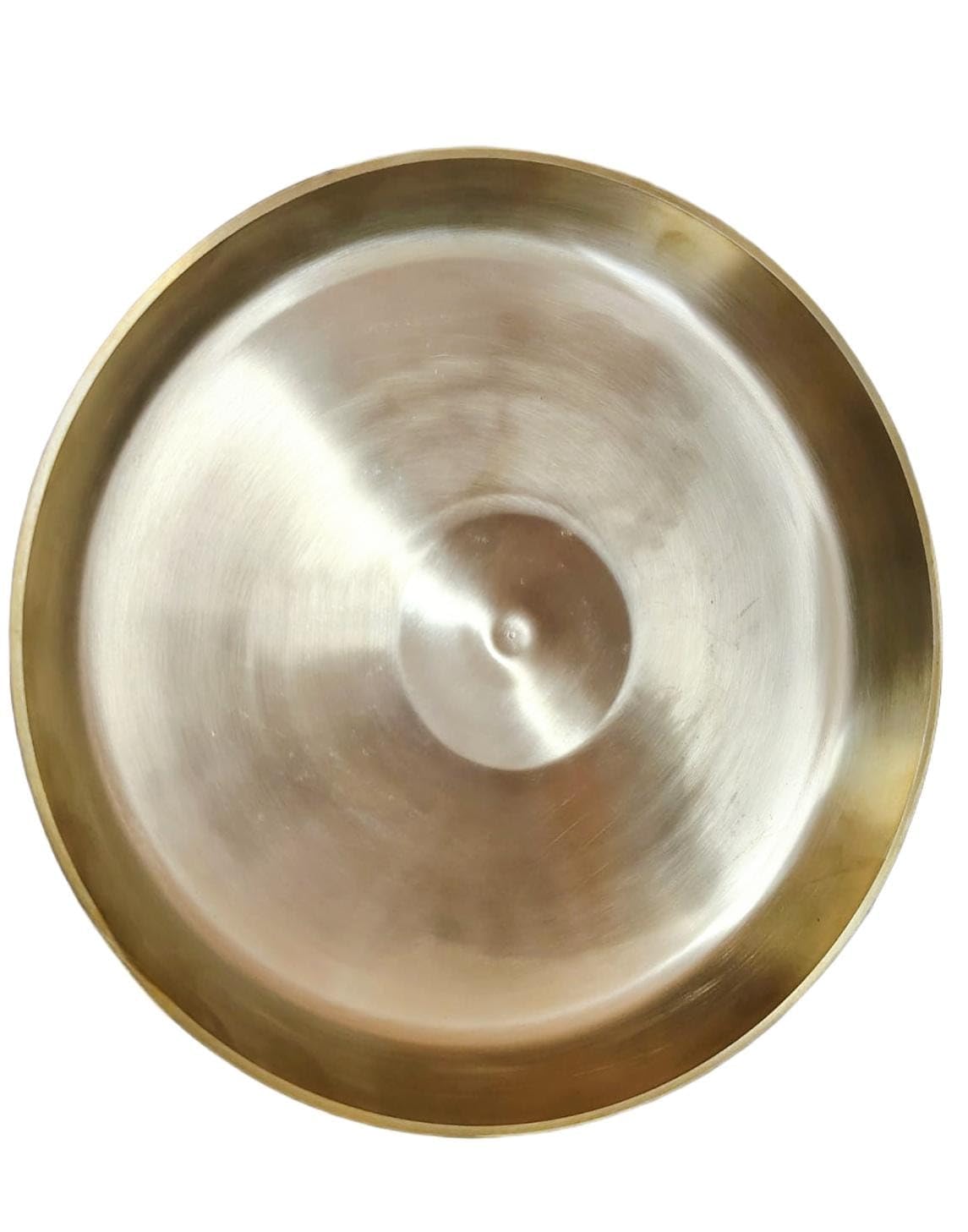 Bona Fide Kansa Thali Dinner Set | Bronze, 6 Pieces, Kansa Dinner Set,Heavy Gauge Matte Design,Thali Size 11 Inch(1800Gm),Kansa/