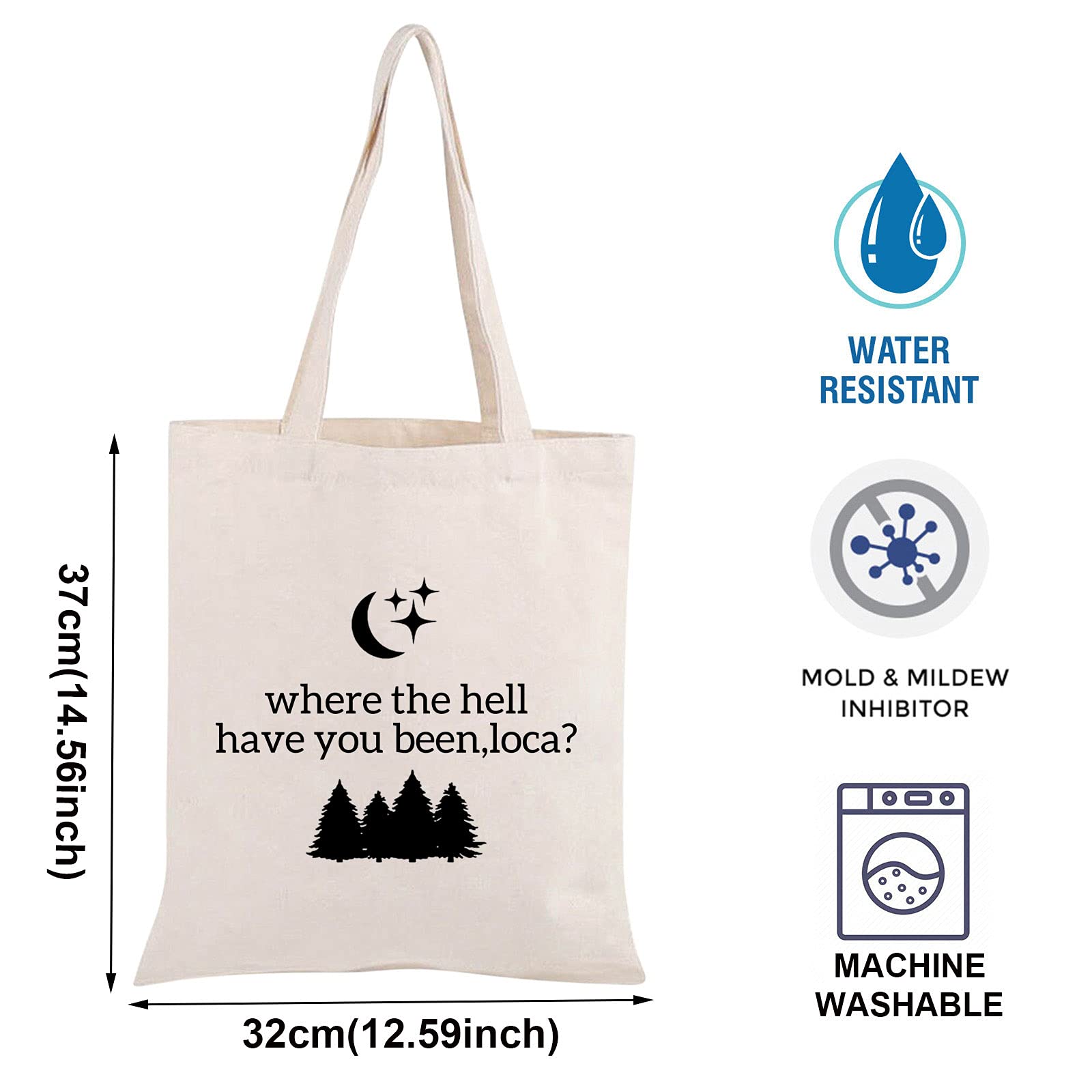 Tobgbe Tv Show Tote Bag Where The Hell Have You Been Loca Gift Tv Show Quote Tote Bag (Tw Loca Tote)
