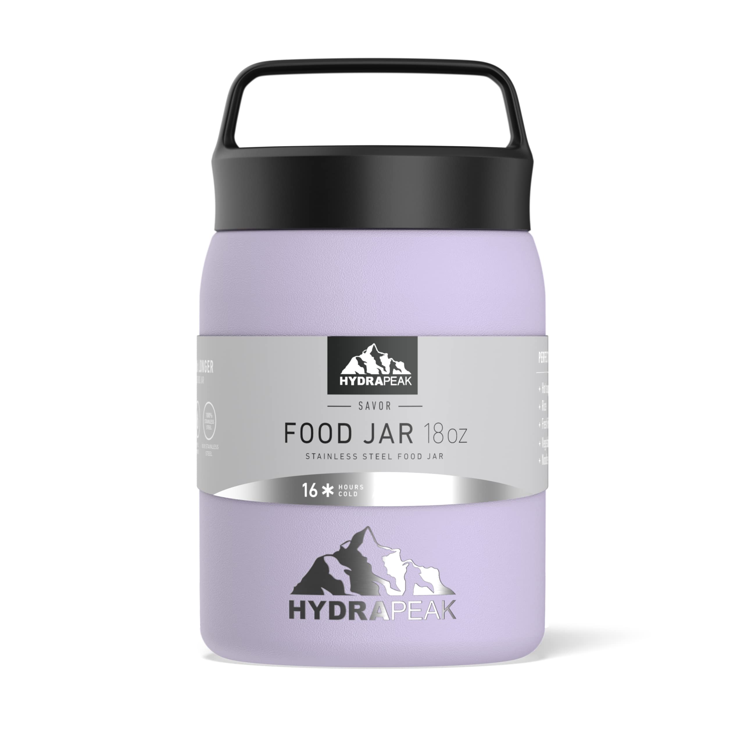 Hydrapeak 18 Oz Insulated Food Thermos Hot And Cold, Soup Thermos, Food Thermos, Thermos For Hot Food, Vacuum Insulated Food Jar