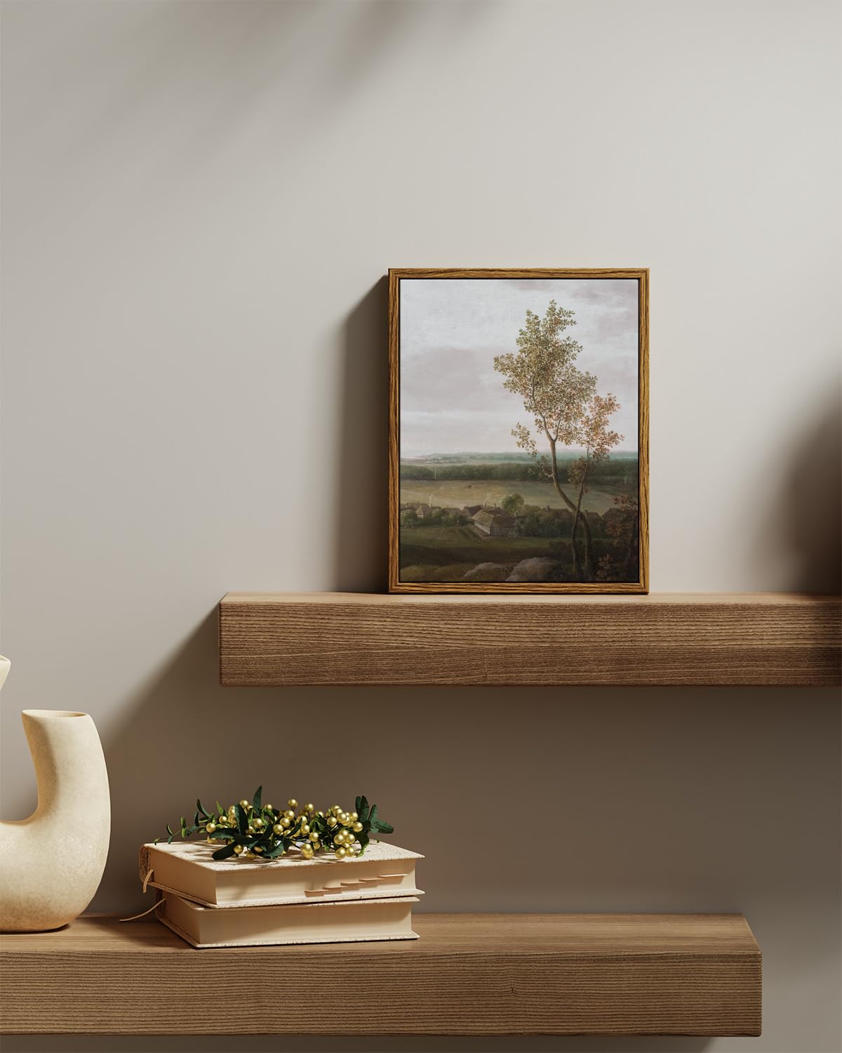 InSimSea Framed Canvas Prints Wall Art Home Decor View of the Country Paintings for Wall Decorations Rustic Wall Decor for Bedroom Bathroom Decor Wall Art Farmhouse Decor 8x10in/20x25cm