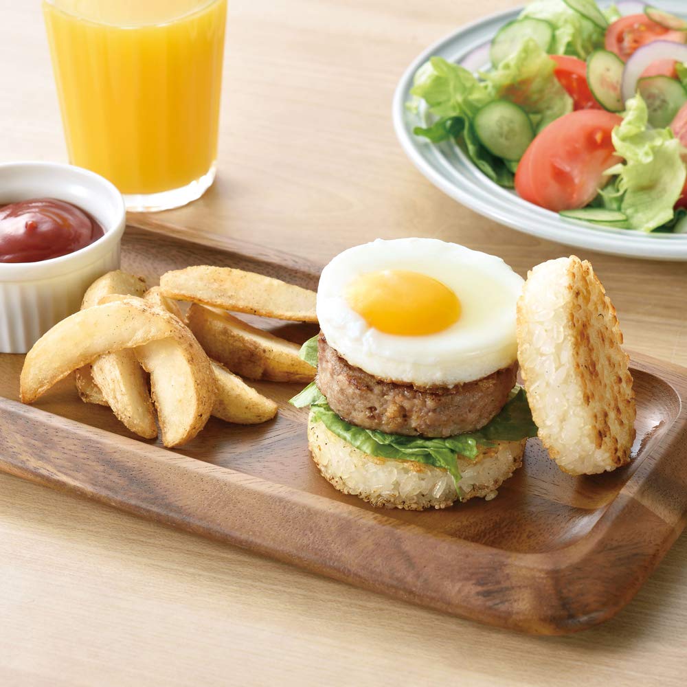 Shimomura Kougyou Yp-212 Yakipar! Rice Burger Set, Dishwasher Safe, Orange