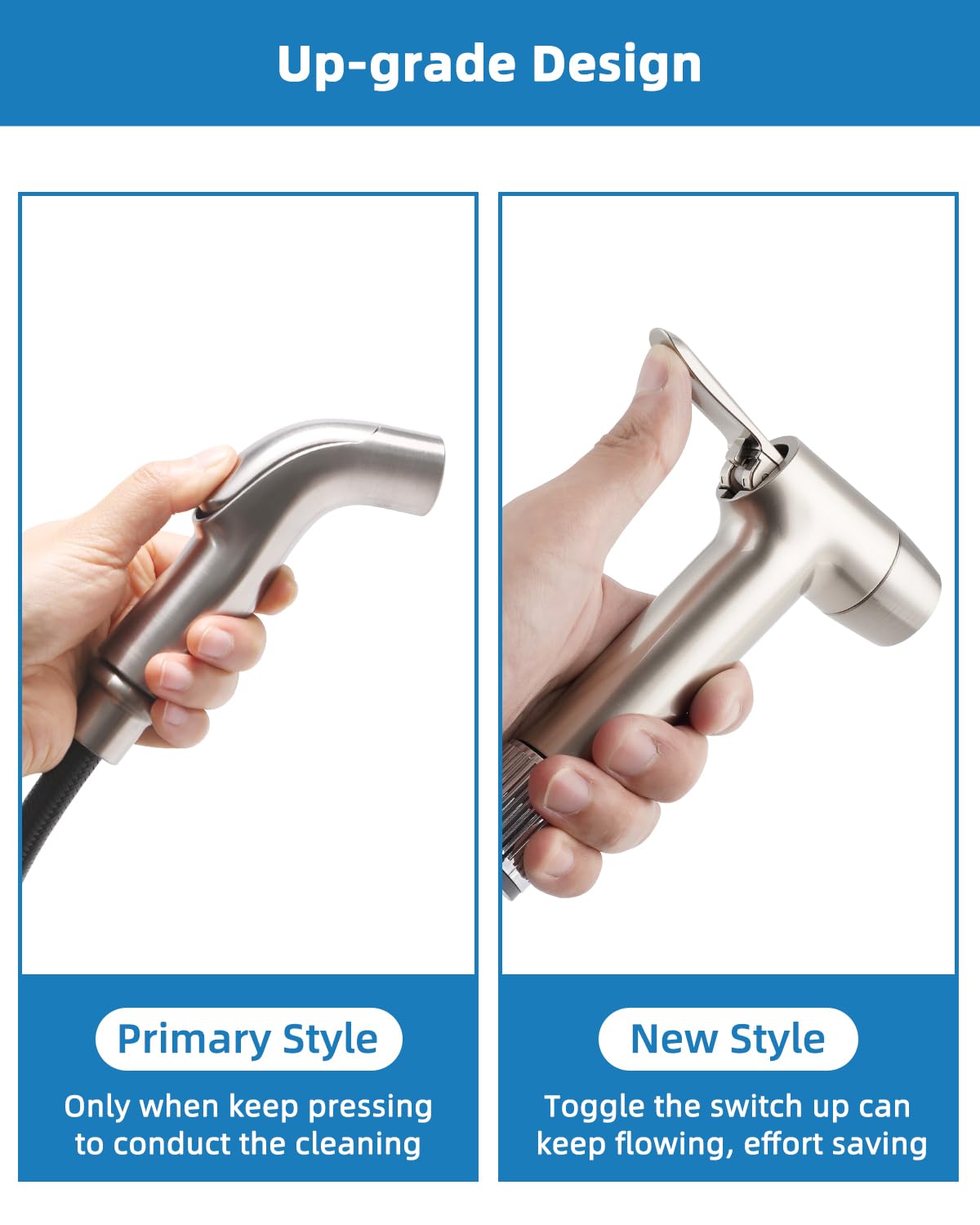 2 Function Universal Kitchen Sink Spray Attachment/Hose/Holder Set, With Water Flow Restrictor Compatible With Moen/Delta Faucet