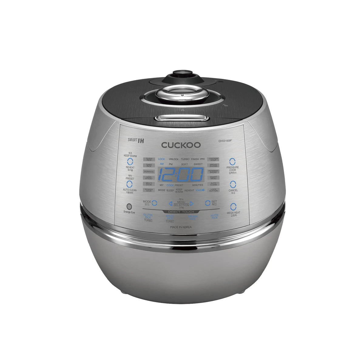 Cuckoo Electric Induction Heating Rice Pressure Cooker 10 Cup Full Stainless Steel Interior With Non-Stick Coating-3-Language Vo