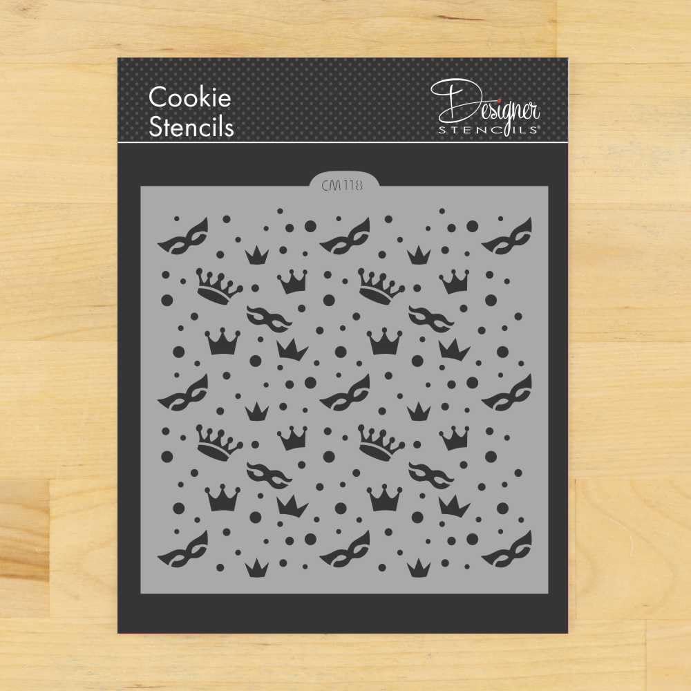 Mardi Gras - Purim - Celebration Cookie And Craft Stencil Cm118 By Designer Stencils