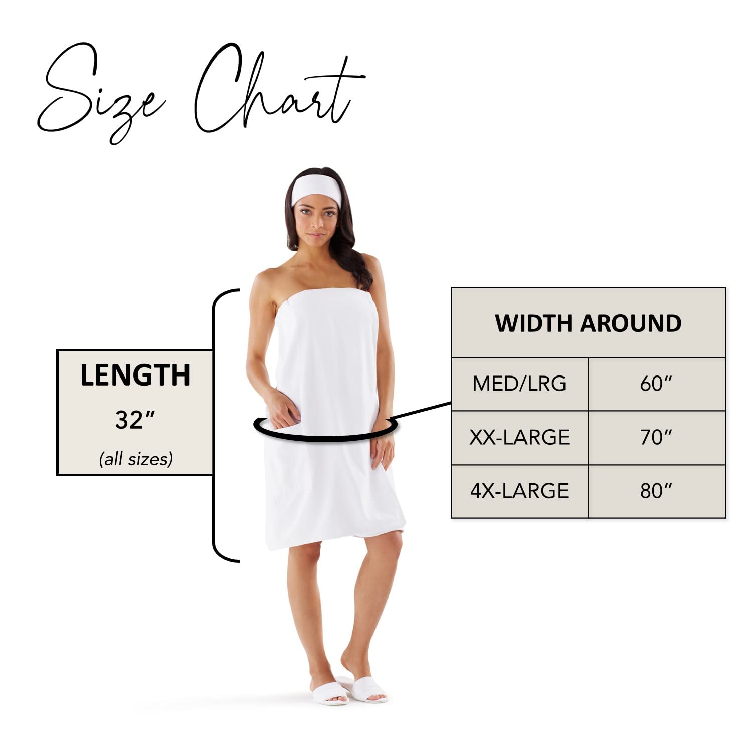 Boca Terry Women'S Spa Wrap - Microfiber - White - One Size