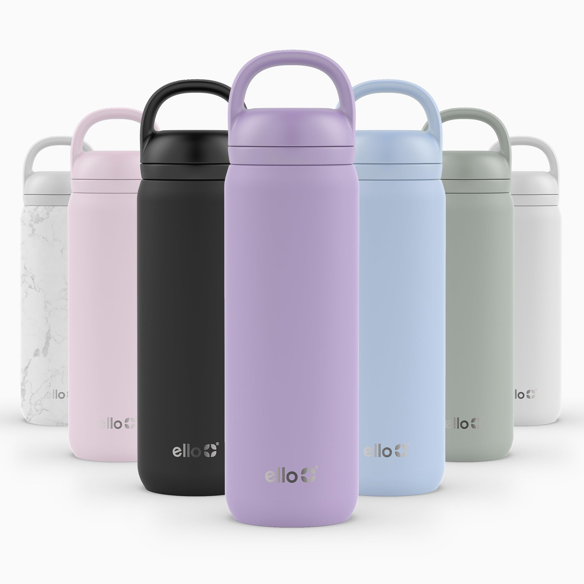 Ello Cooper Twist 22oz Stainless Steel Water Bottle with Chug Lid | Leak Proof Double Walled and Vacuum Insulated | Fits Car Cup