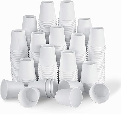 [300 Count - 4 oz] Small Paper Cups  Mouthwash Cups Bathroom Cups Mini Cups Small Disposable Cups