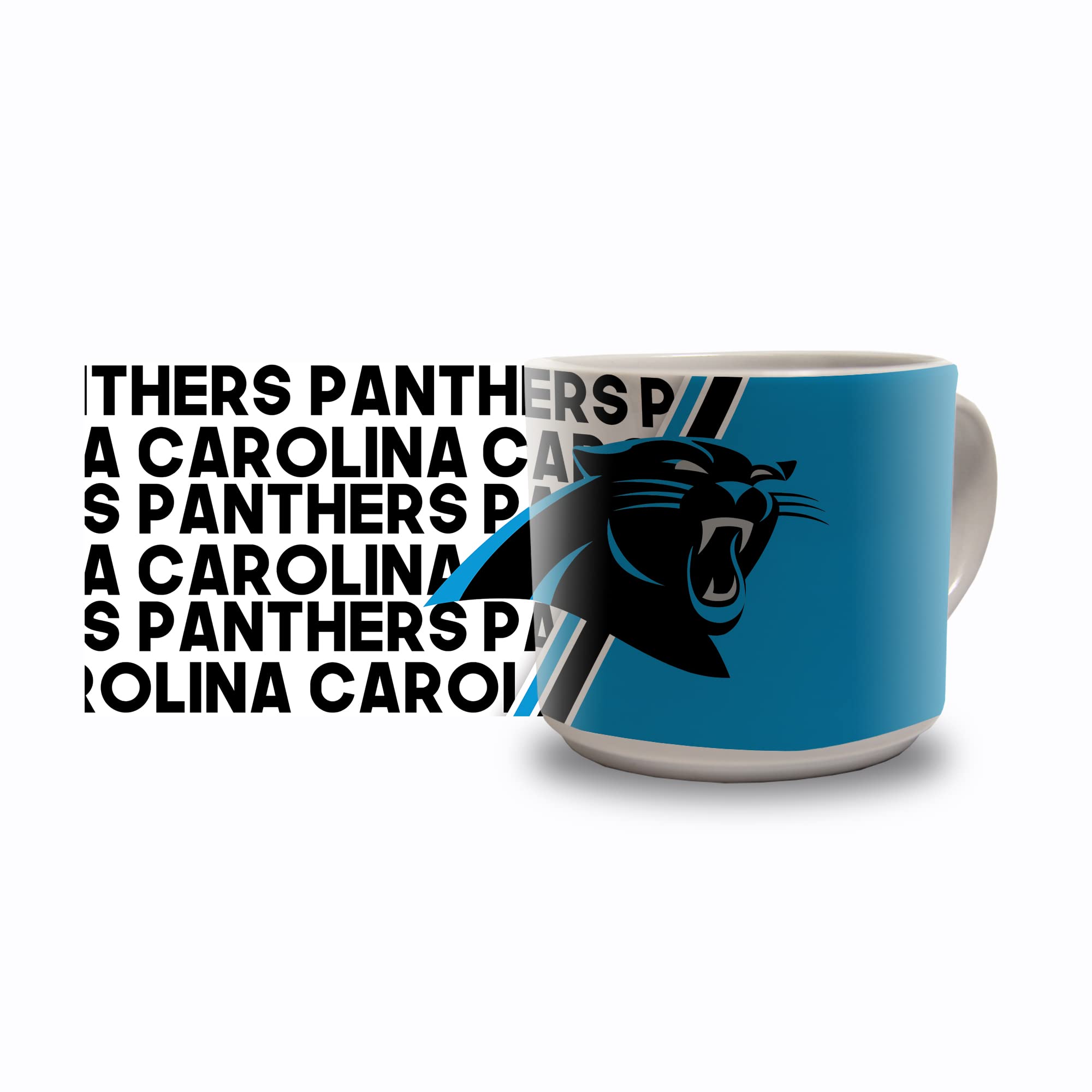 Rico Industries NFL Football Carolina Panthers 14 oz Metro Ceramic Coffee Mug
