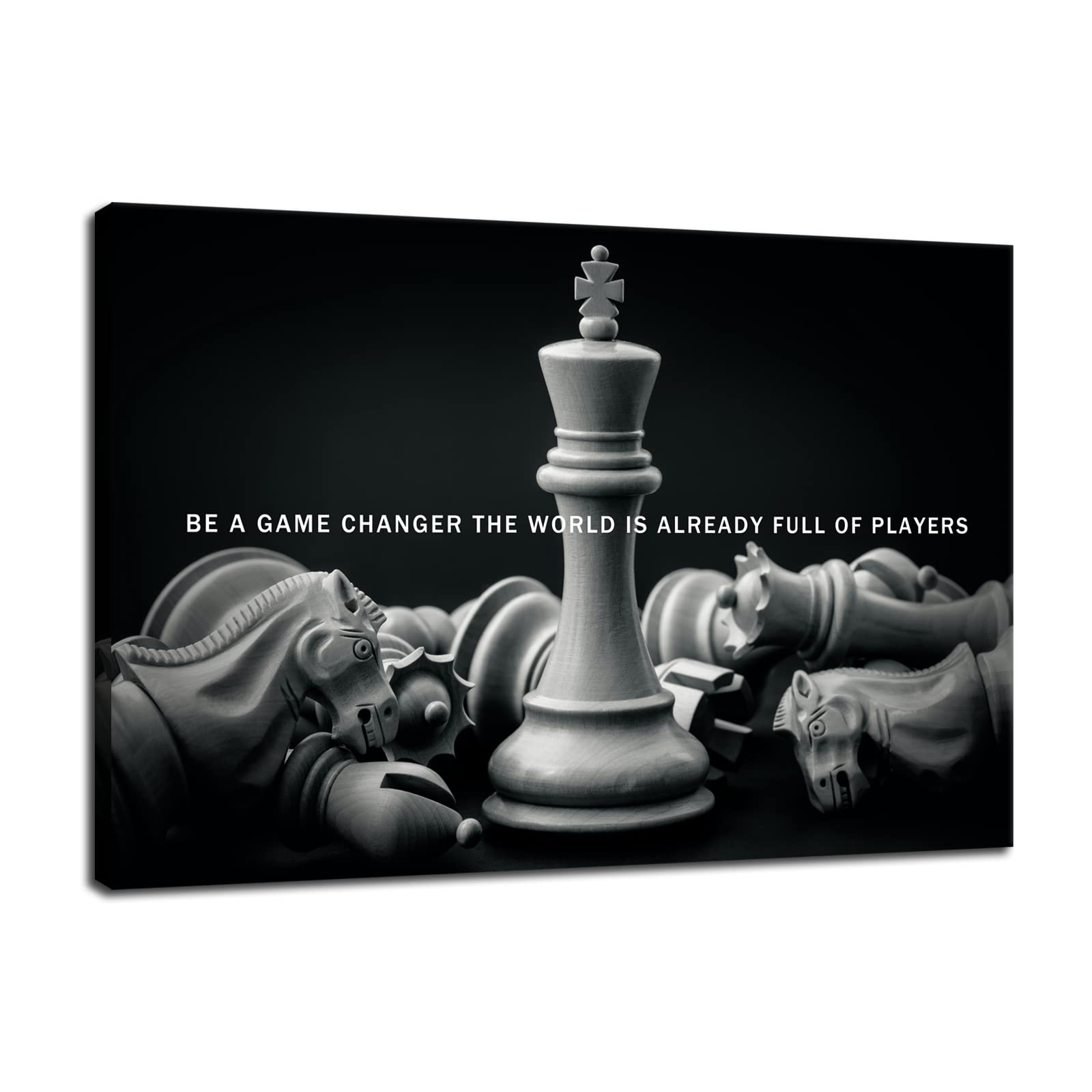 Be A Game Changer The World Is Already Full Of Players Inspirational Wall Art International Chess Motivational Poster Canvas Pai