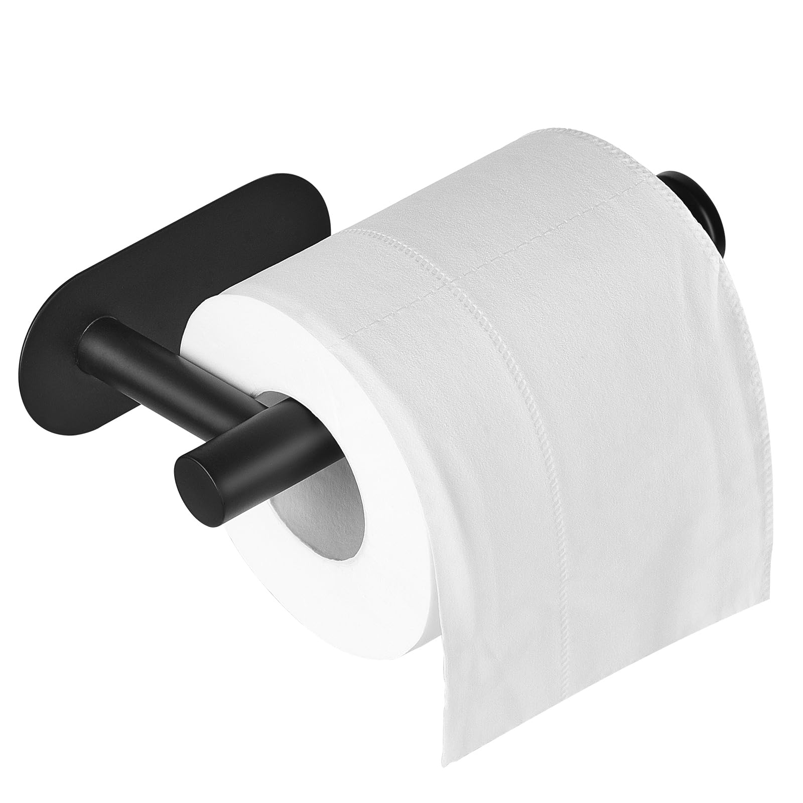 Dgwhyc Self Adhesive Toilet Paper Holder, Matte Black Toilet Paper Holder Rustproof 304 Stainless Steel For Bathroom, Kitchen An