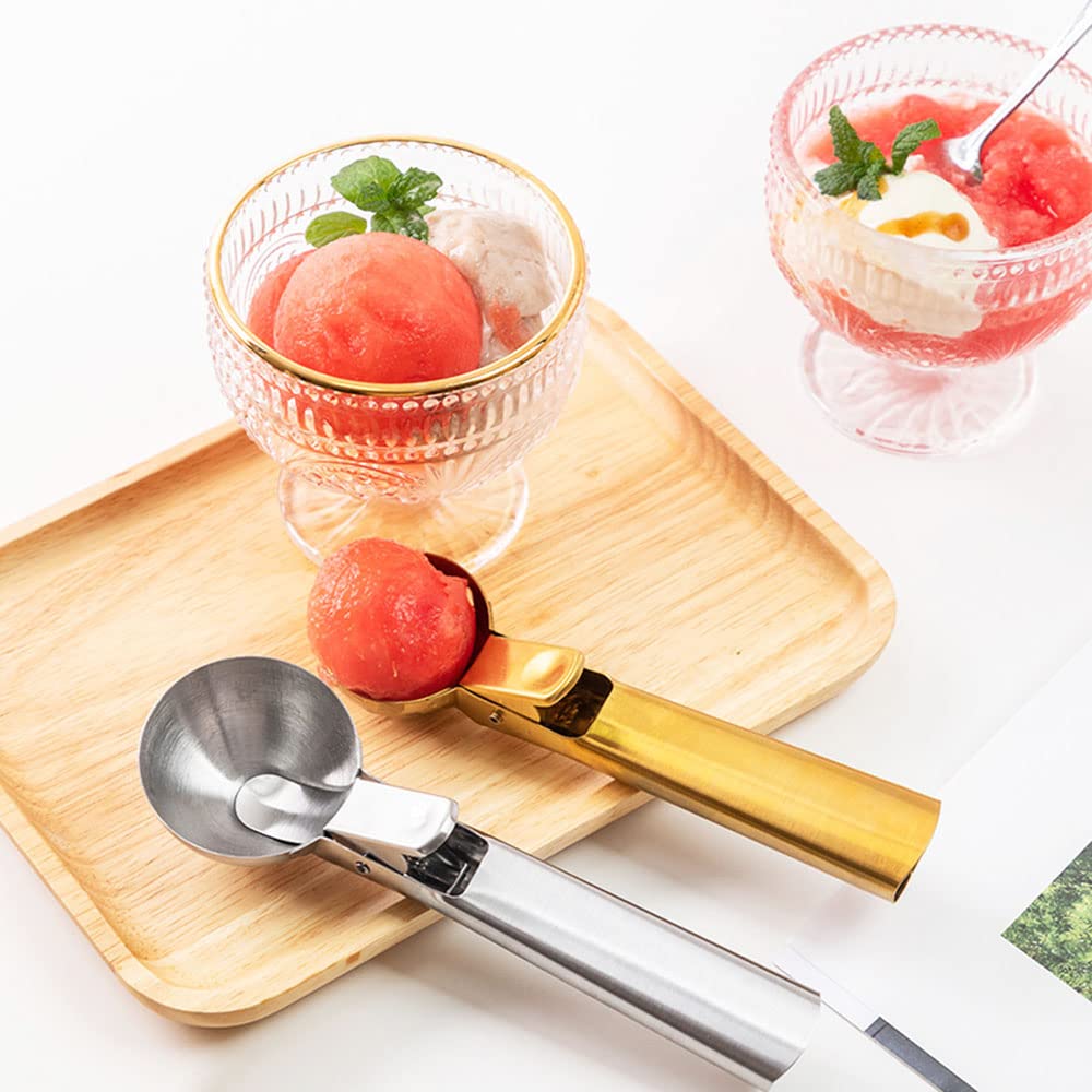 Ice Cream Scooper Stainless Steel, Cookie Scoopwith Trigger Heavy Duty Metal Icecream Scoop,Cookie Scoop Large Size Perfect For