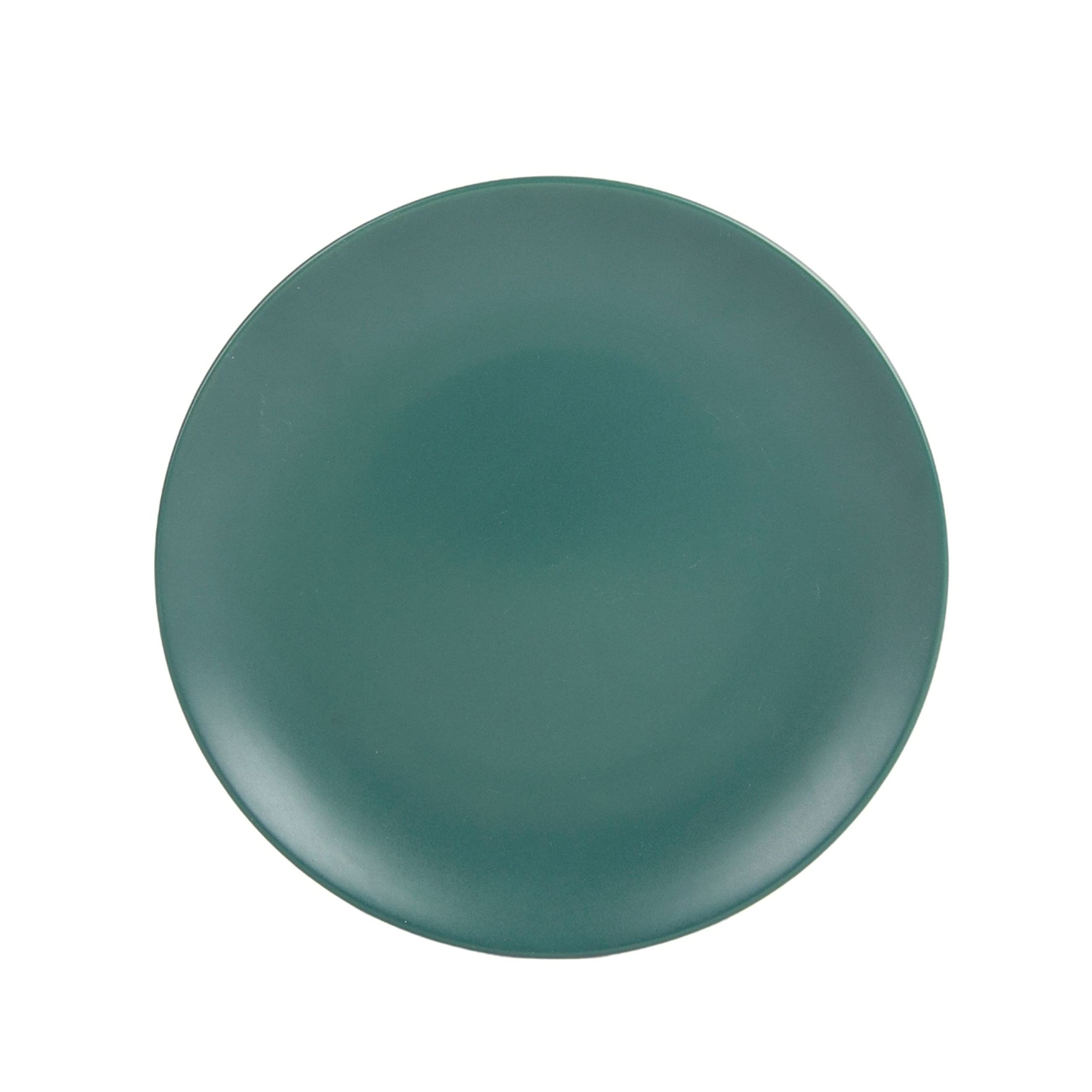 10 Strawberry Street Wazee Matte 825 coupe Salad Plate, Set of 6, Emerald green