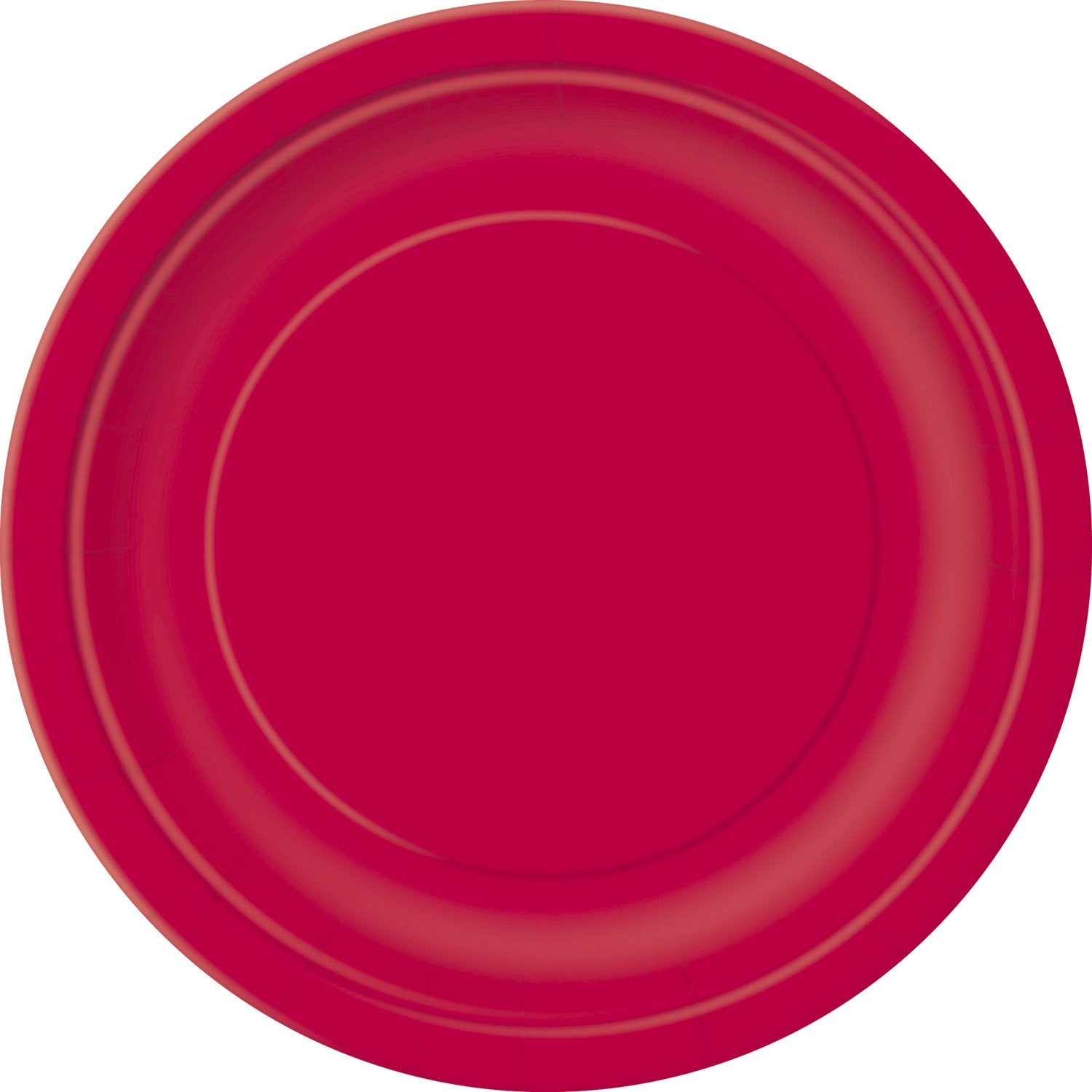 Ruby Red Solid Round Dessert Paper Plates - 7'' (Pack Of 20) - Vibrant Party Plates For Appetizing Treats - Perfect For Birthday