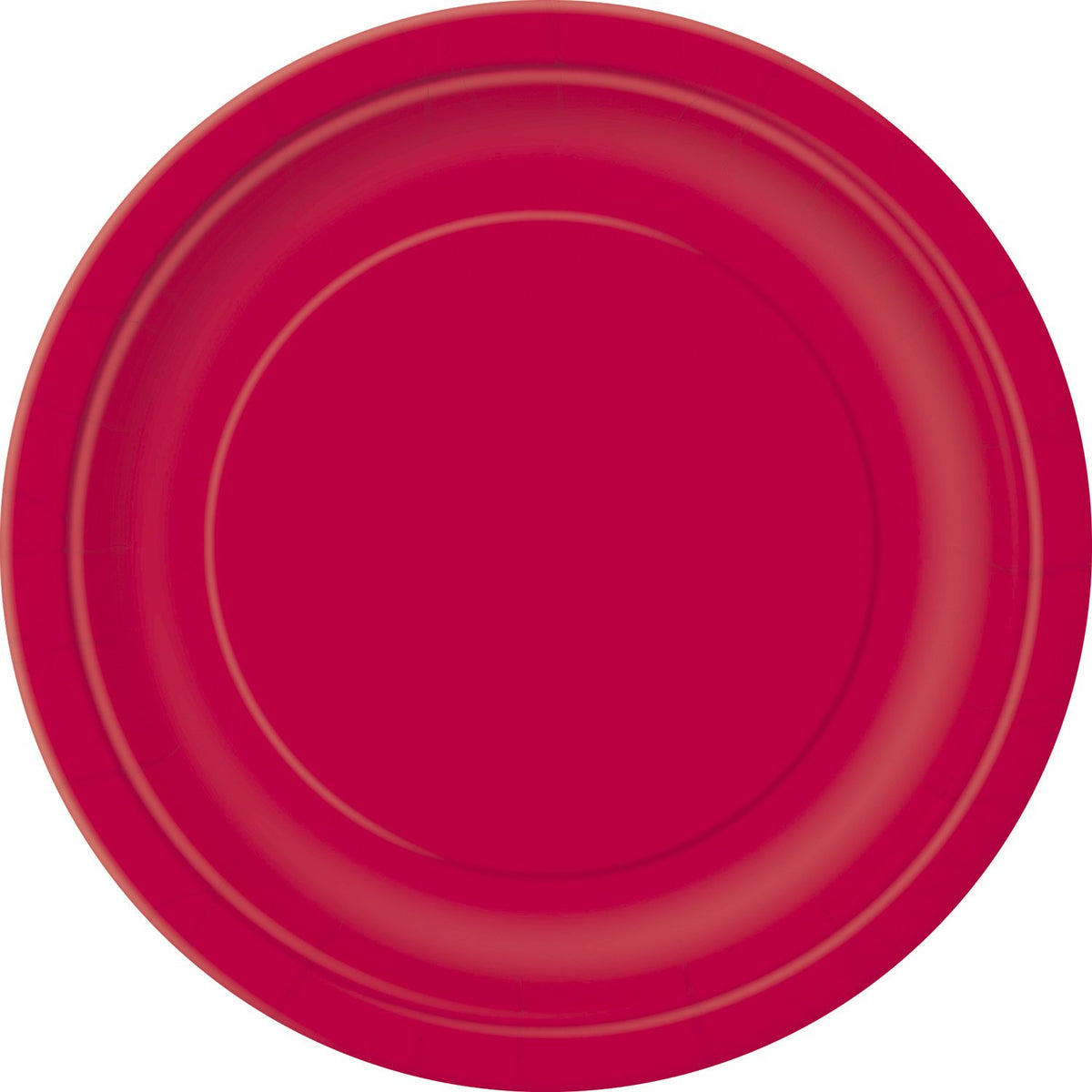 Ruby Red Solid Round Dessert Paper Plates - 7'' (Pack Of 20) - Vibrant Party Plates For Appetizing Treats - Perfect For Birthday