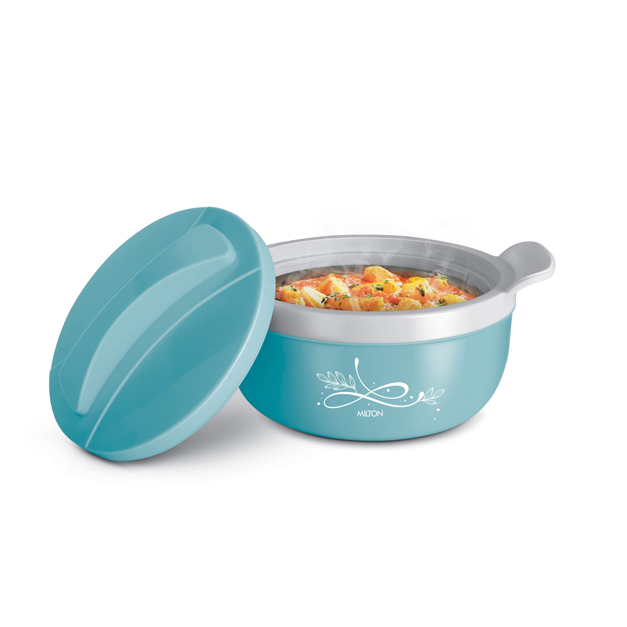 Milton Crave 1500 Insulated Inner Stainless Steel Casserole, 1380 Ml, Blue | Pu Insulated | Bpa Free | Odour Proof | Food Grade 