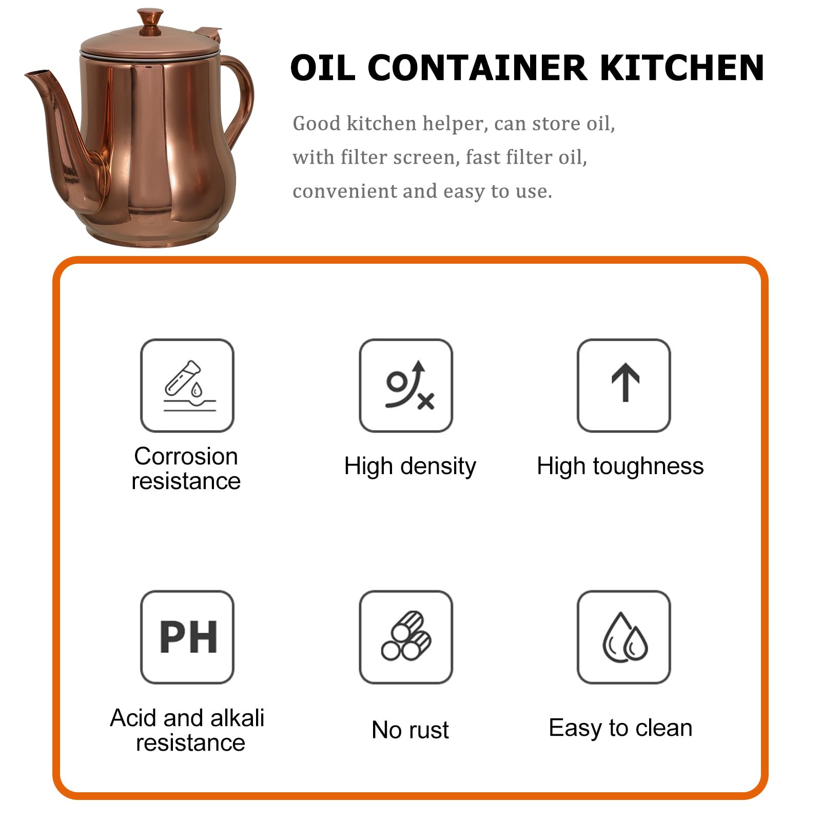 Luxshiny Bacon Grease Container 500Ml Stainless Steel Oil Container With Strainer Cooking Oil Keeper Storage Can Jug With Lid An
