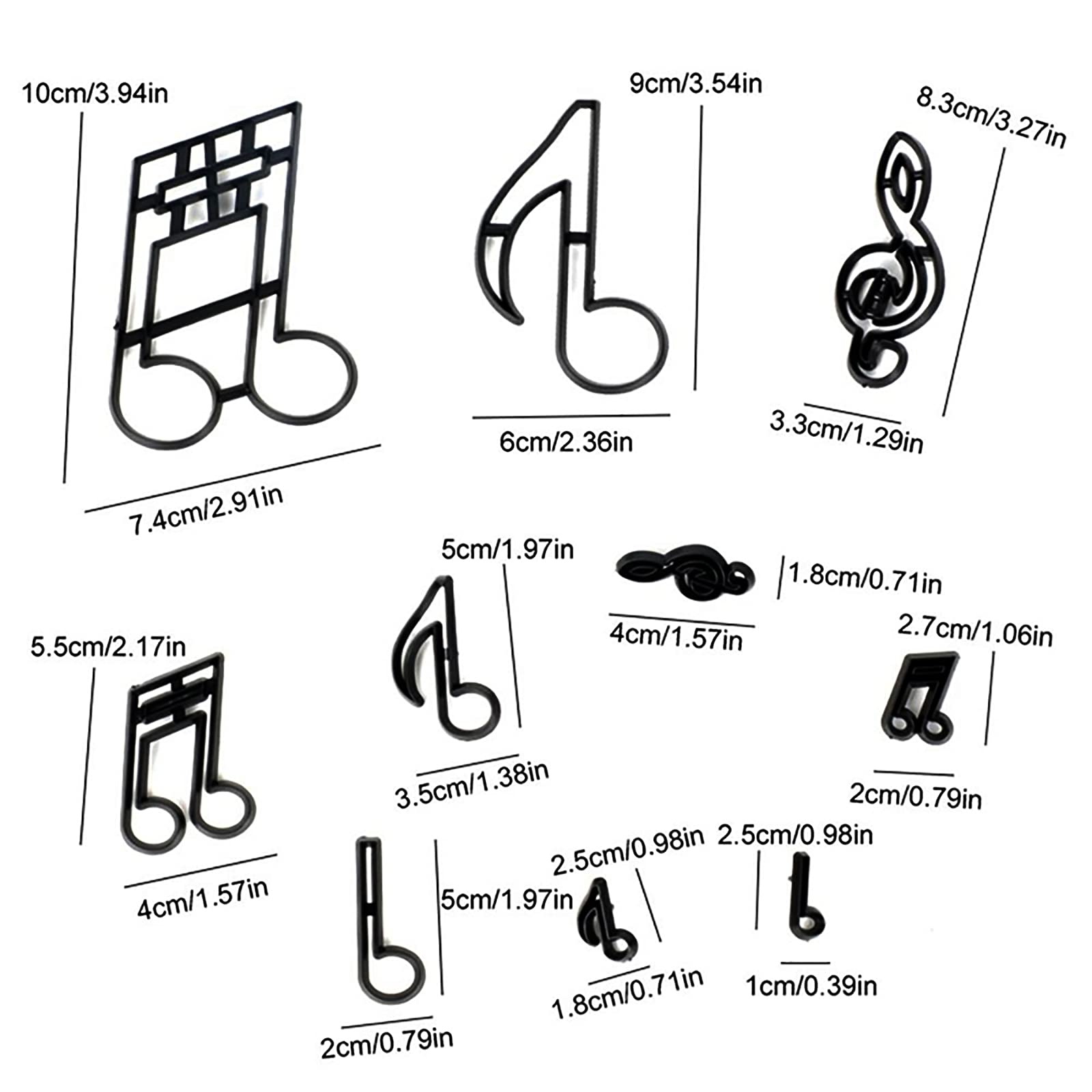 20 Pcs Music Theme Fondant Cookie Cutters Set For Anniversary Bridal Engagement Cake Decorating Diy Sugar Craft Cutting Tool
