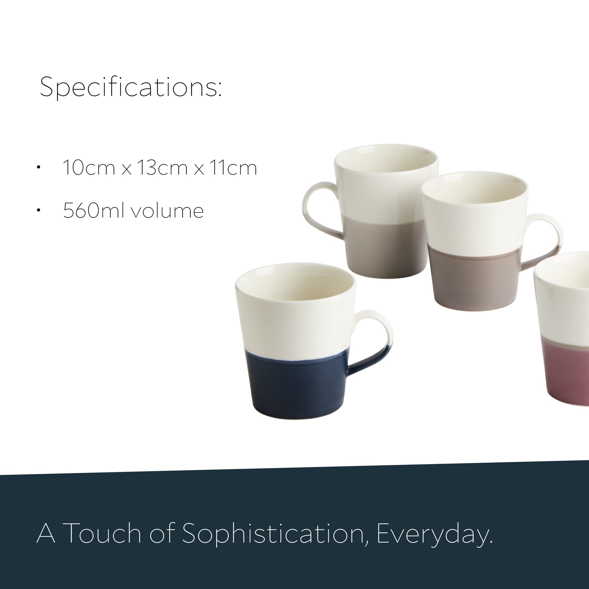 Royal Doulton Coffee Studio Mug Grande Set of 4