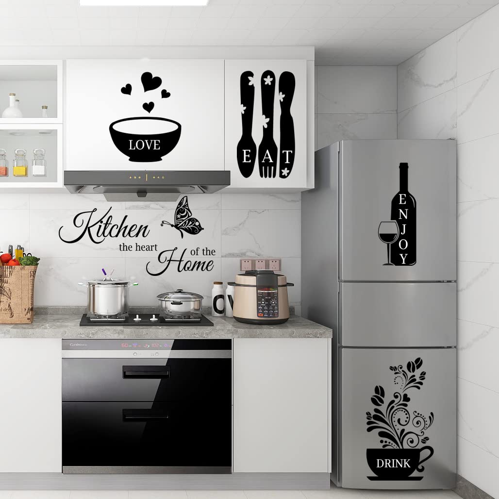 Kitchen Wall Stickers Dining Room Quotes Wall Decals The Kitchen The Heart Of The Home Vinyl Wall Sign Art Decor Home Decoration