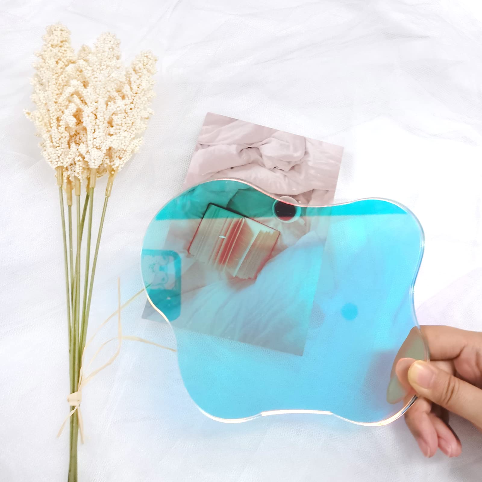 Acrylic Irregular Coaster, Creative Decorative Plate Coaster Mug Pad Coffee Cup Mats Dining Table Ornaments Shooting Props (Mult