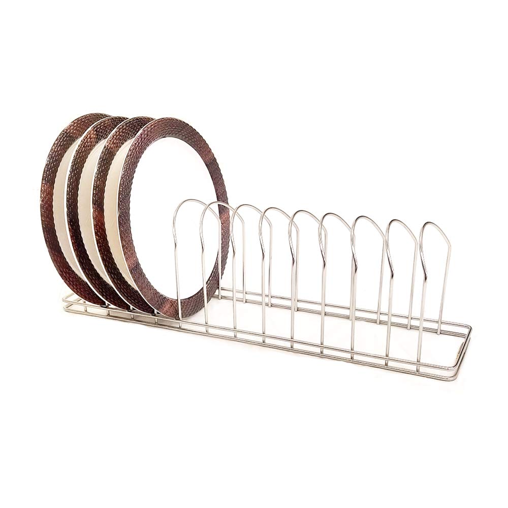 Btl Stainless Steel Multipurpose Kitchen Plate Thali Dish Rack Stand Sink Drainer For Kitchen 600 Mm Depth 17 Cm Height 12 Secti