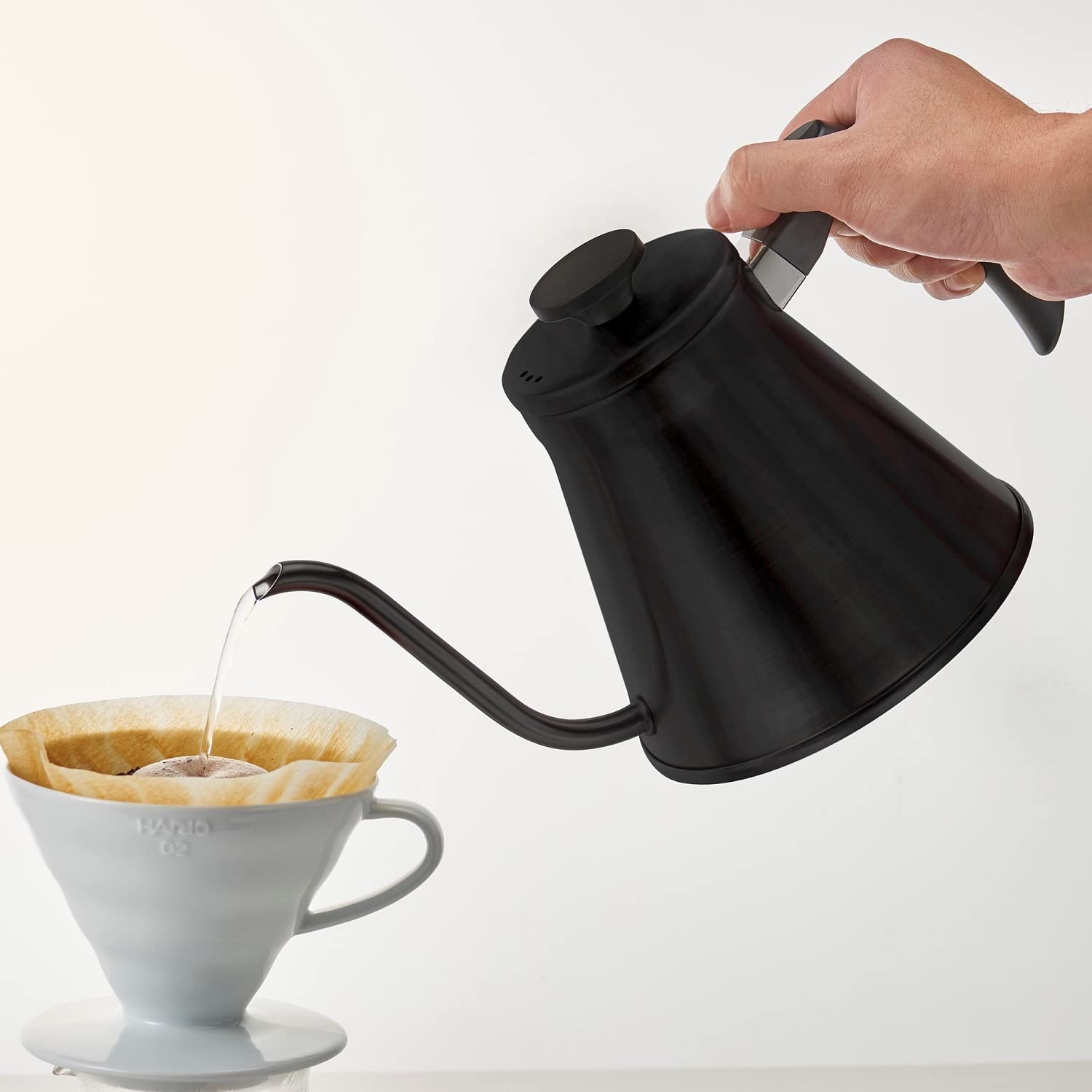 Hario V60 ''Fit'' Gooseneck Drip Kettle, 1200Ml, Matte Black