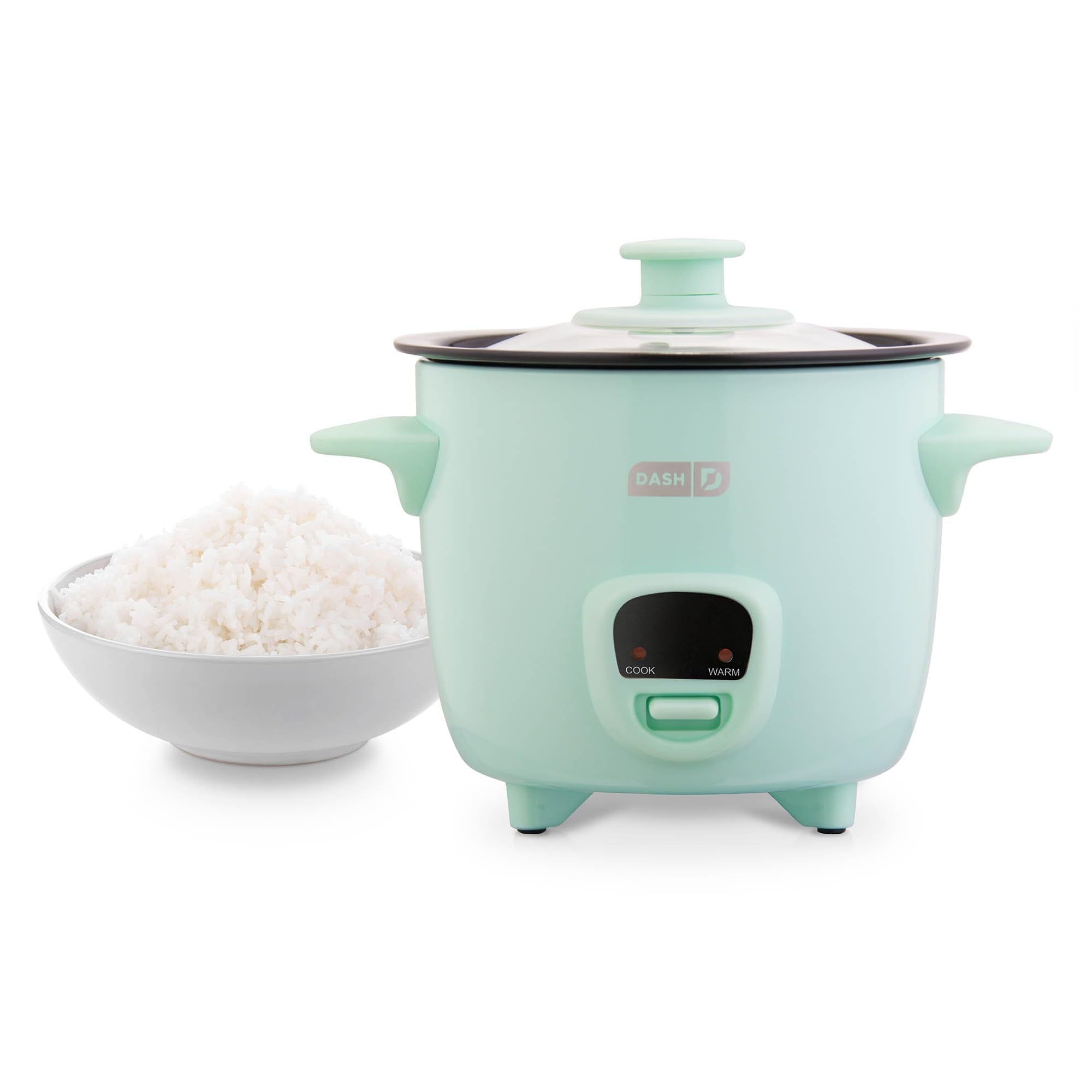 Dash Mini Rice Cooker Steamer With Removable Nonstick Pot, Keep Warm Function & Recipe Guide, .5 Quart, For Soups, Stews, Grains