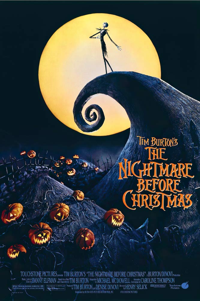 Tim Burton'S The Nightmare Before Christmas - Movie Poster (Regular Style - White) (Size: 24 X 36 Inches)
