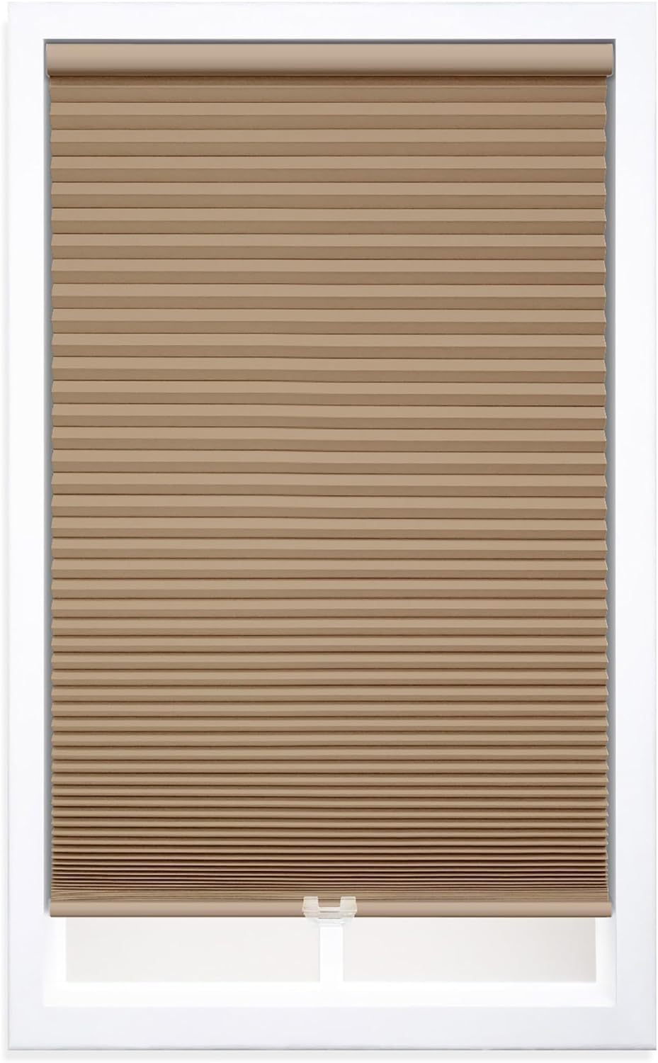 DEZ FURNISHINGS QELTWT684360 Cordless 1.5 Blackout Cellular Shade, 68.5W x 36H, Latte
