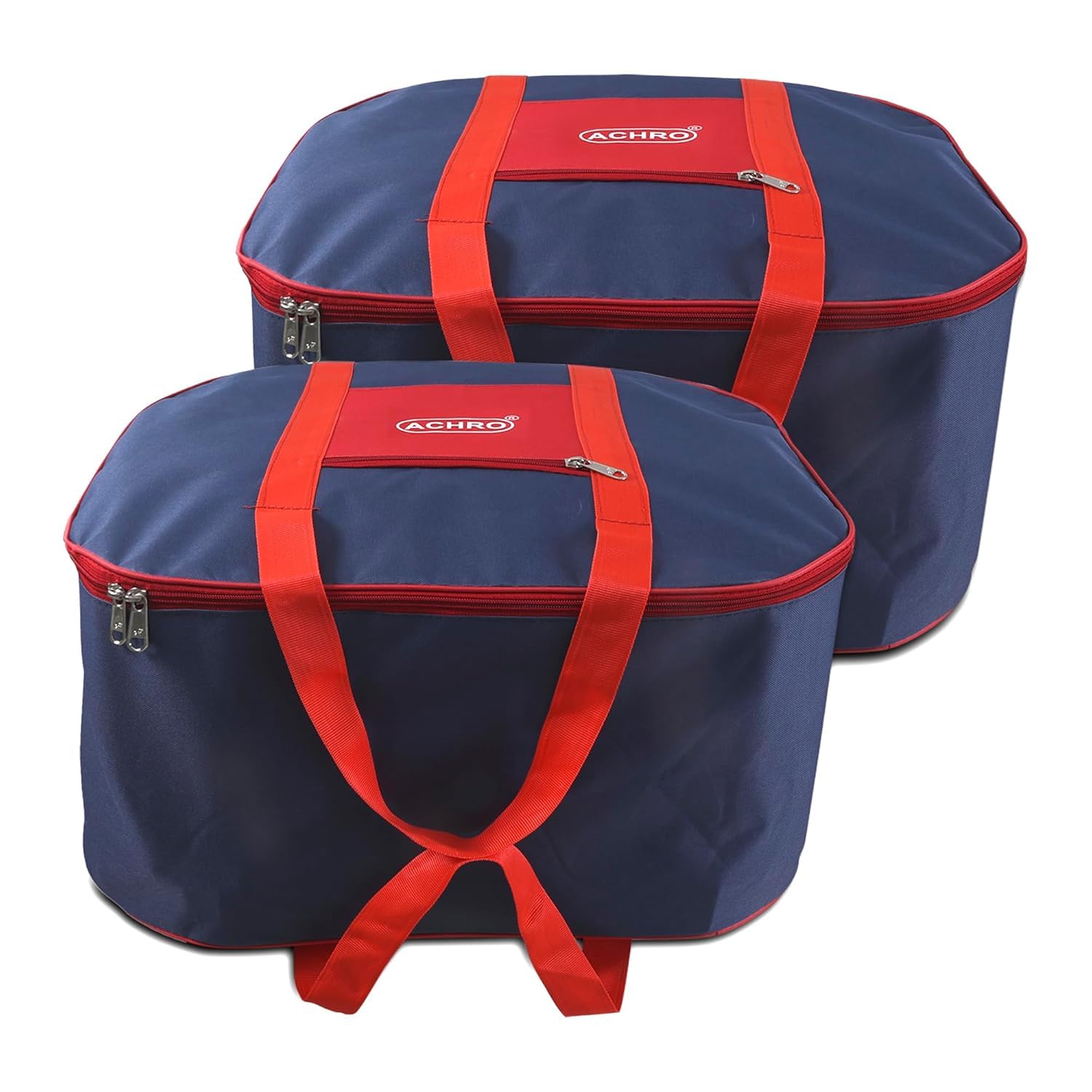 Achro 2 Pack Moisture Proof Nylon Large Size Underbed Storage Bag For Clothes/Bedsheets/Toys/Blankets/Bedsheets Storage Bag Blue