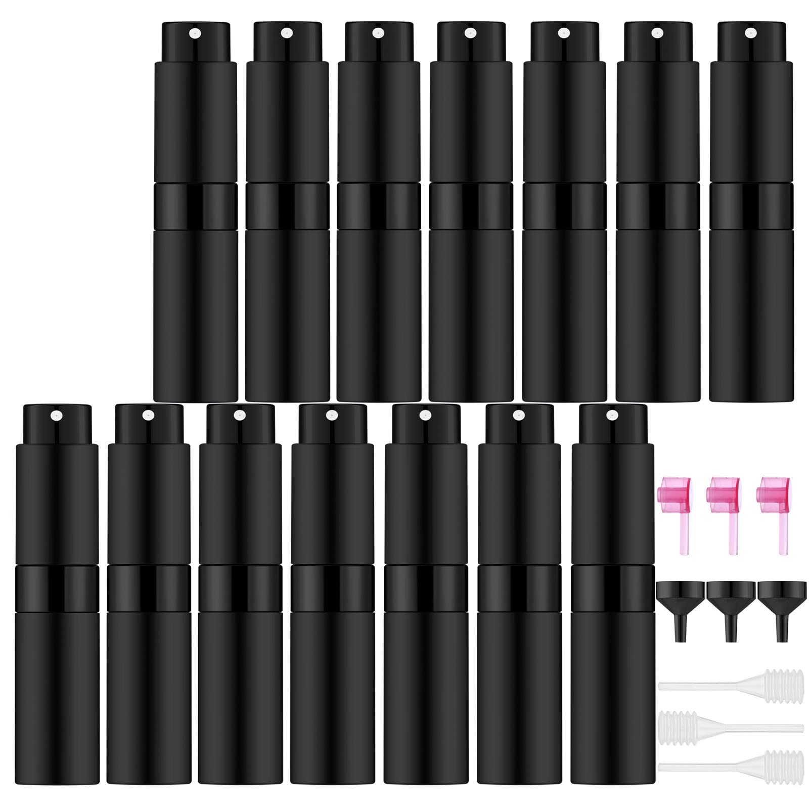 Iron Bill 14 Pcs/8Ml Portable Atomizer Perfume Bottles, Mini Empty Refillable Cologne Spraye Bottle, Pocket Travel Perfume Liqui